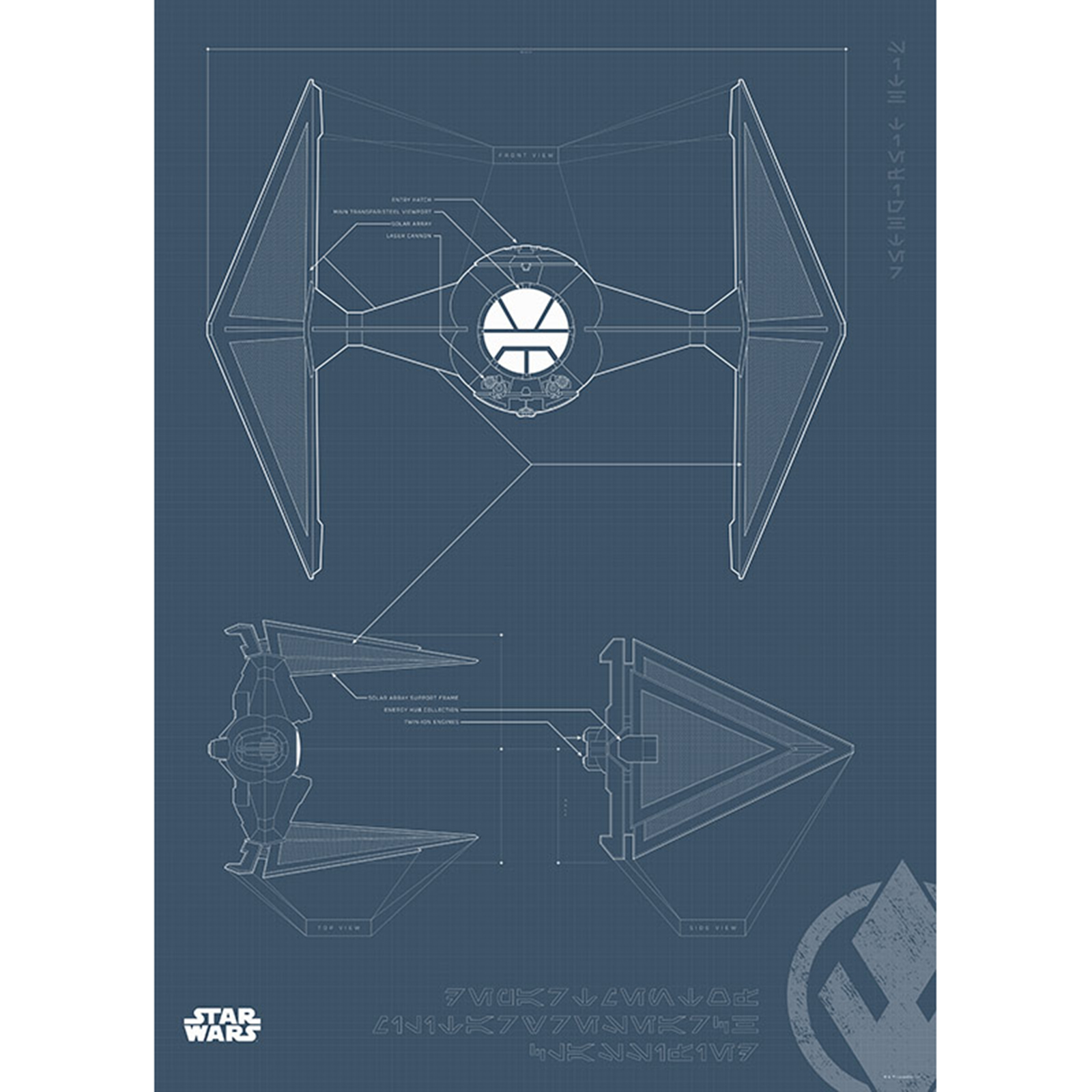 Wandbild STAR WARS BLUEPRINT SITH - 50x70 cm