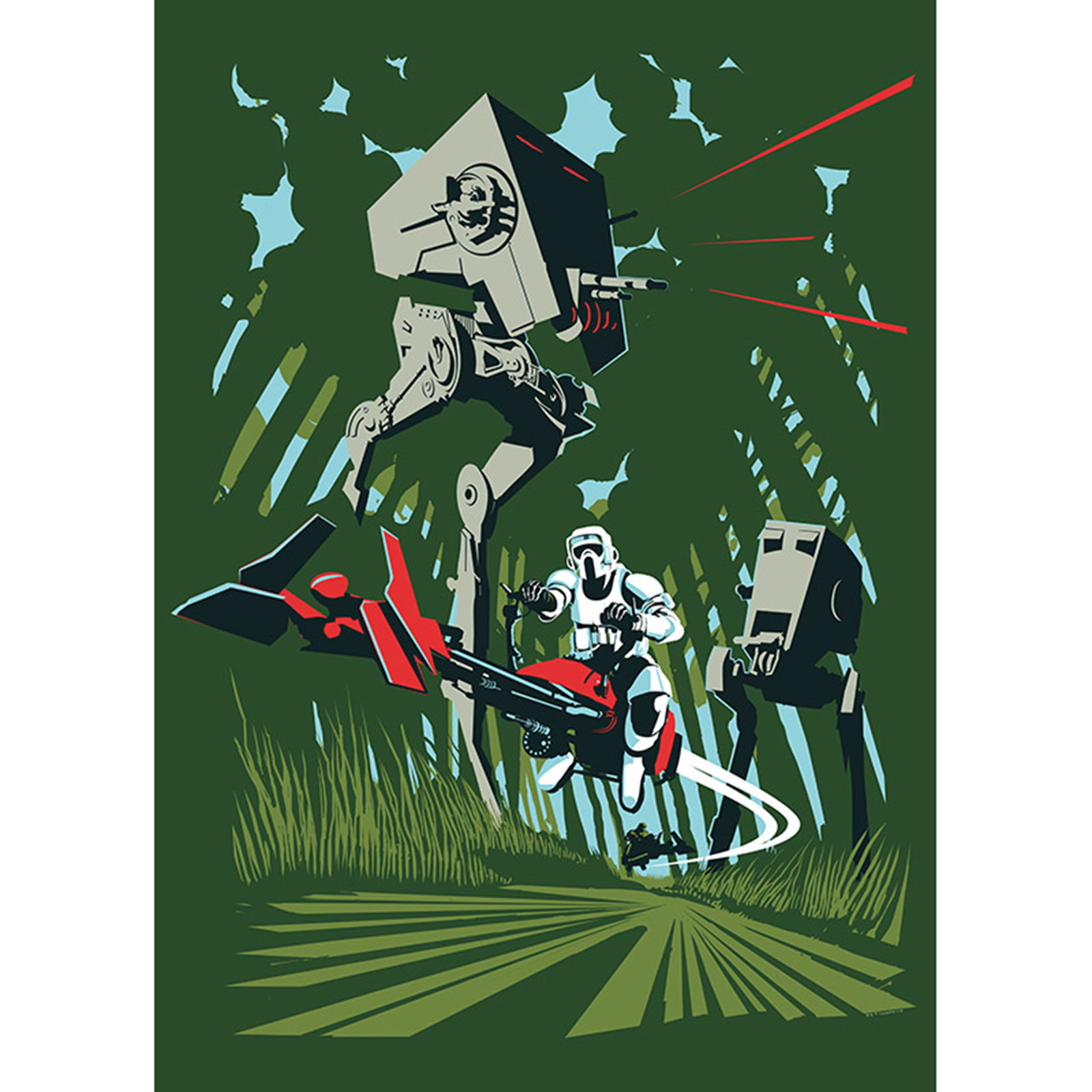 Wandbild STAR WARS CLASSIC VECTOR ENDOR - 50x70 cm