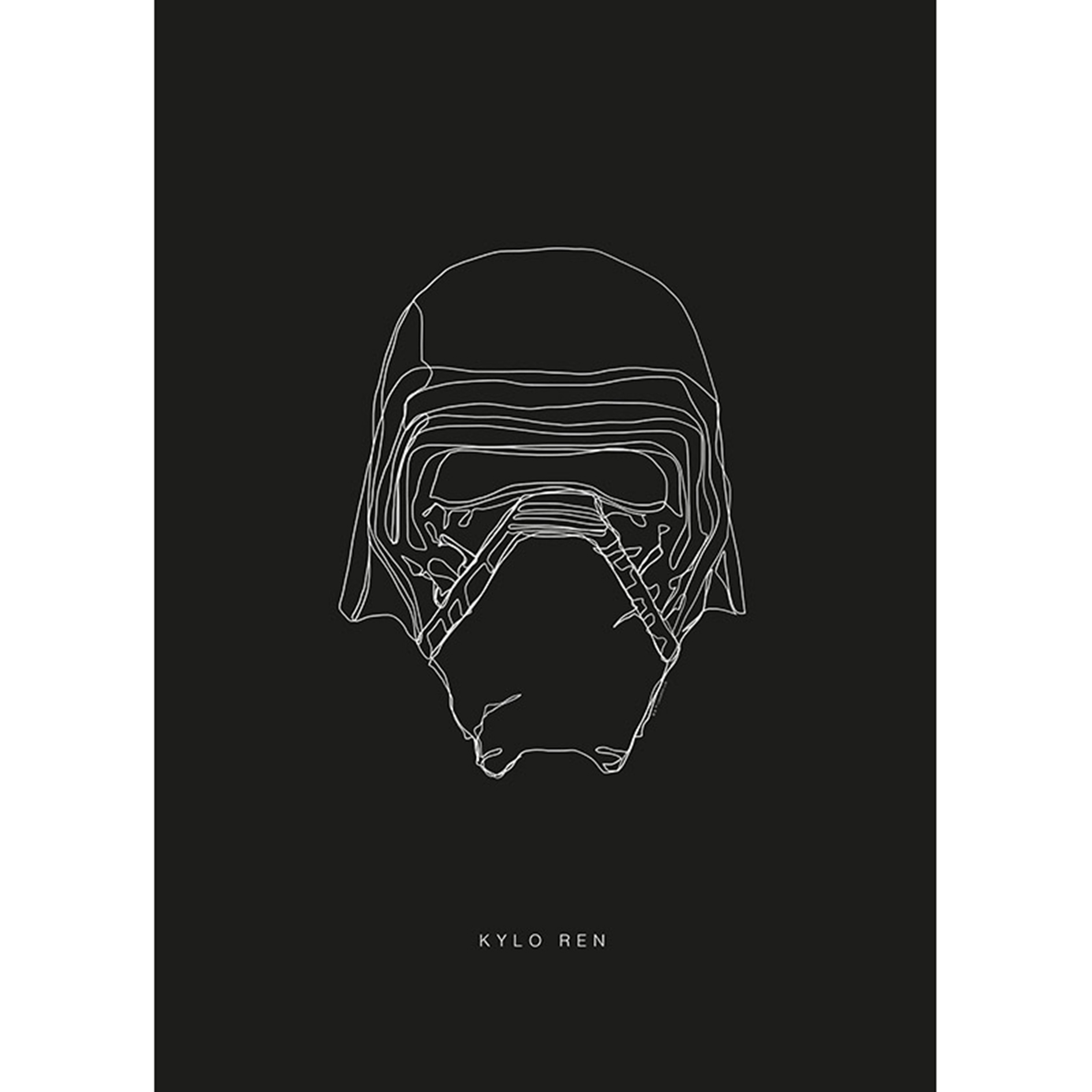 Wandbild STAR WARS LINES DARK SIDE KYLO - 50x70 cm