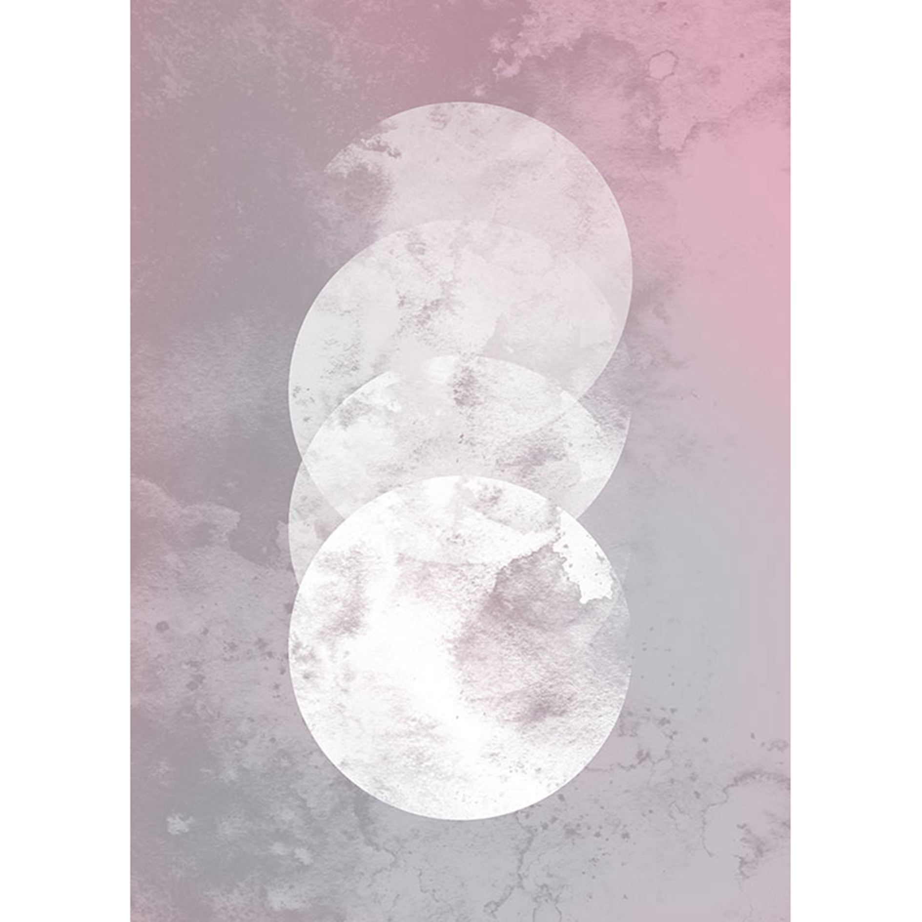 Wandbild TESSERA NOCTIS - weiß-lila-pink - 50x70 cm