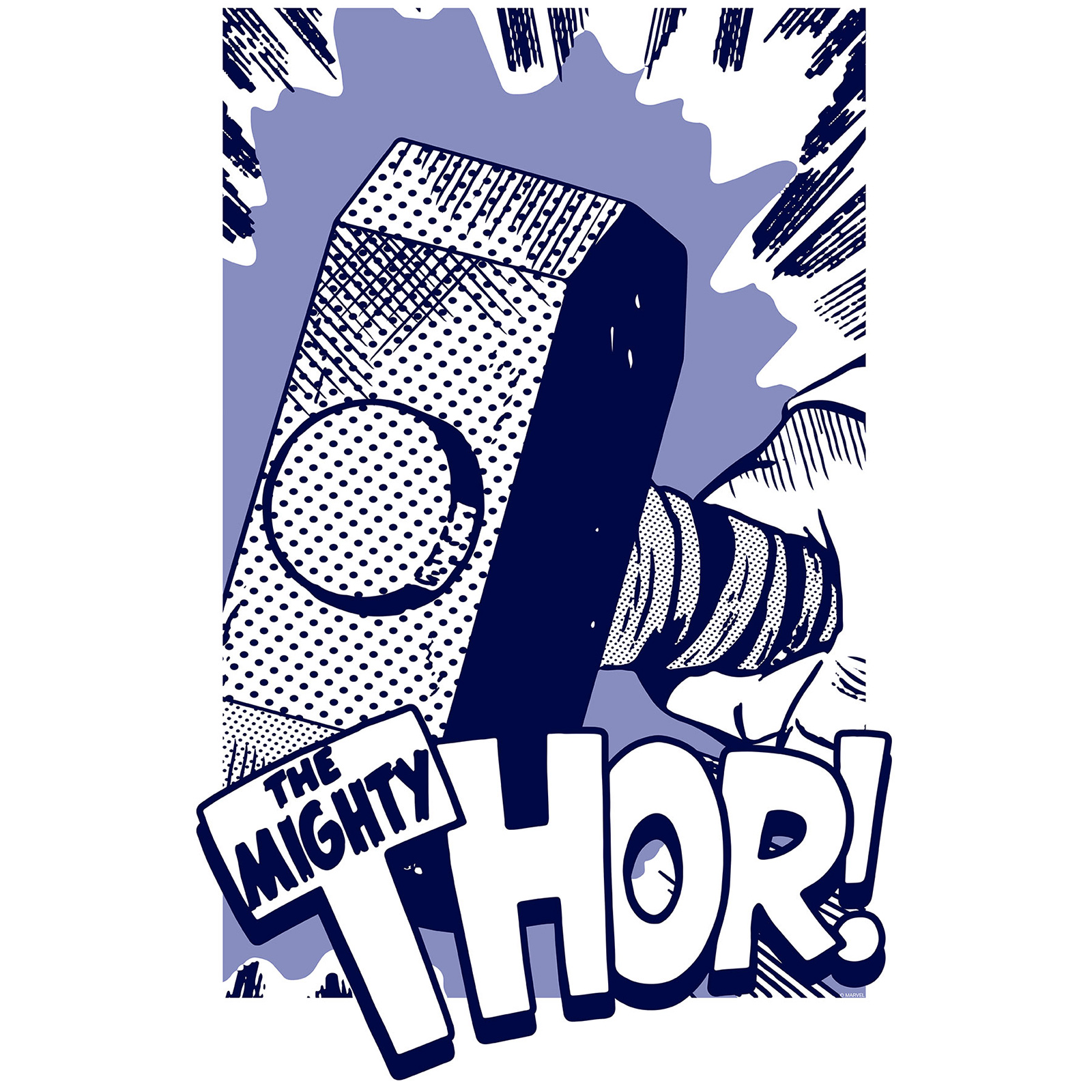 Wandbild THOR MJÖLNIR - blau - 50x70 cm