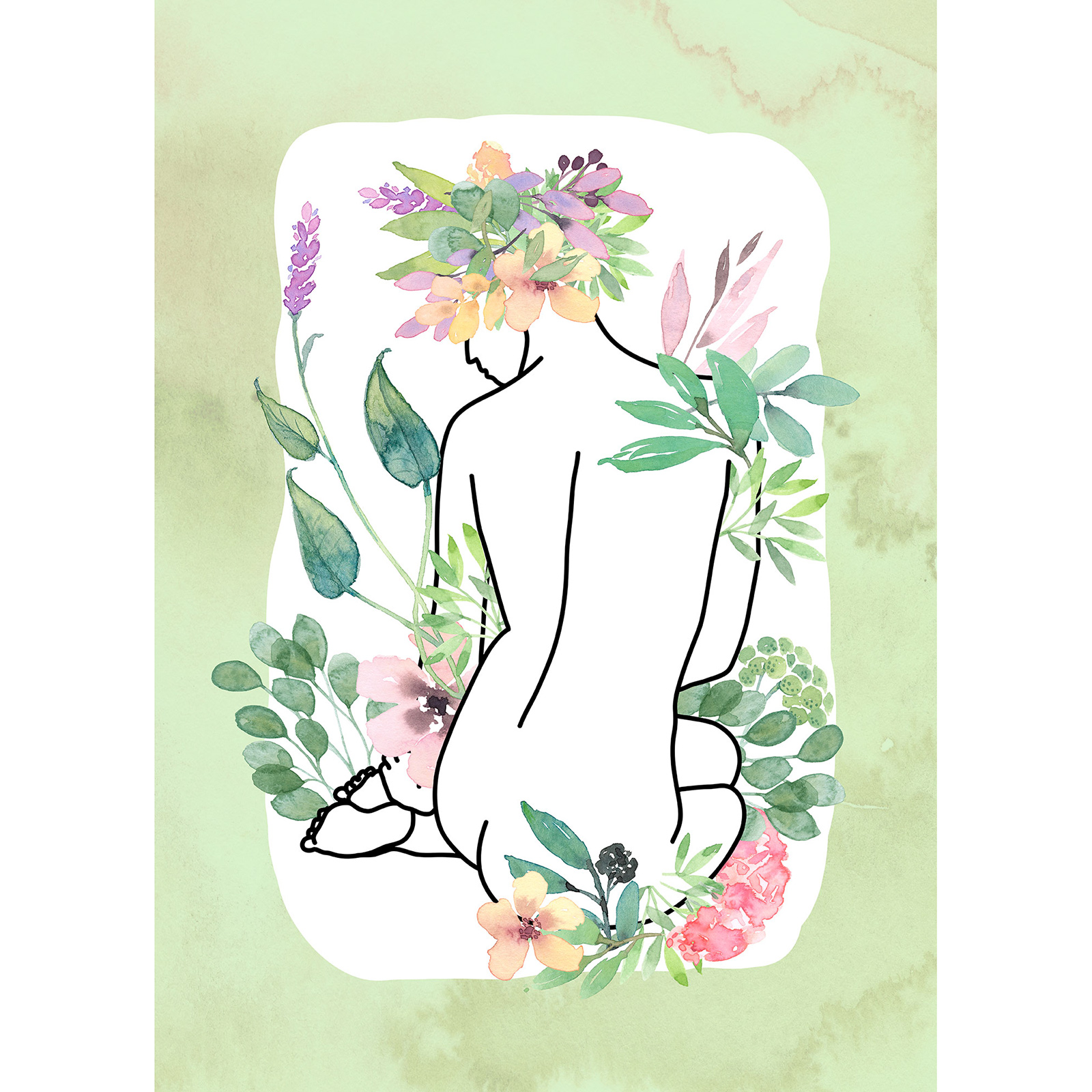 Wandbild VITA PURA - grün - 50x70 cm