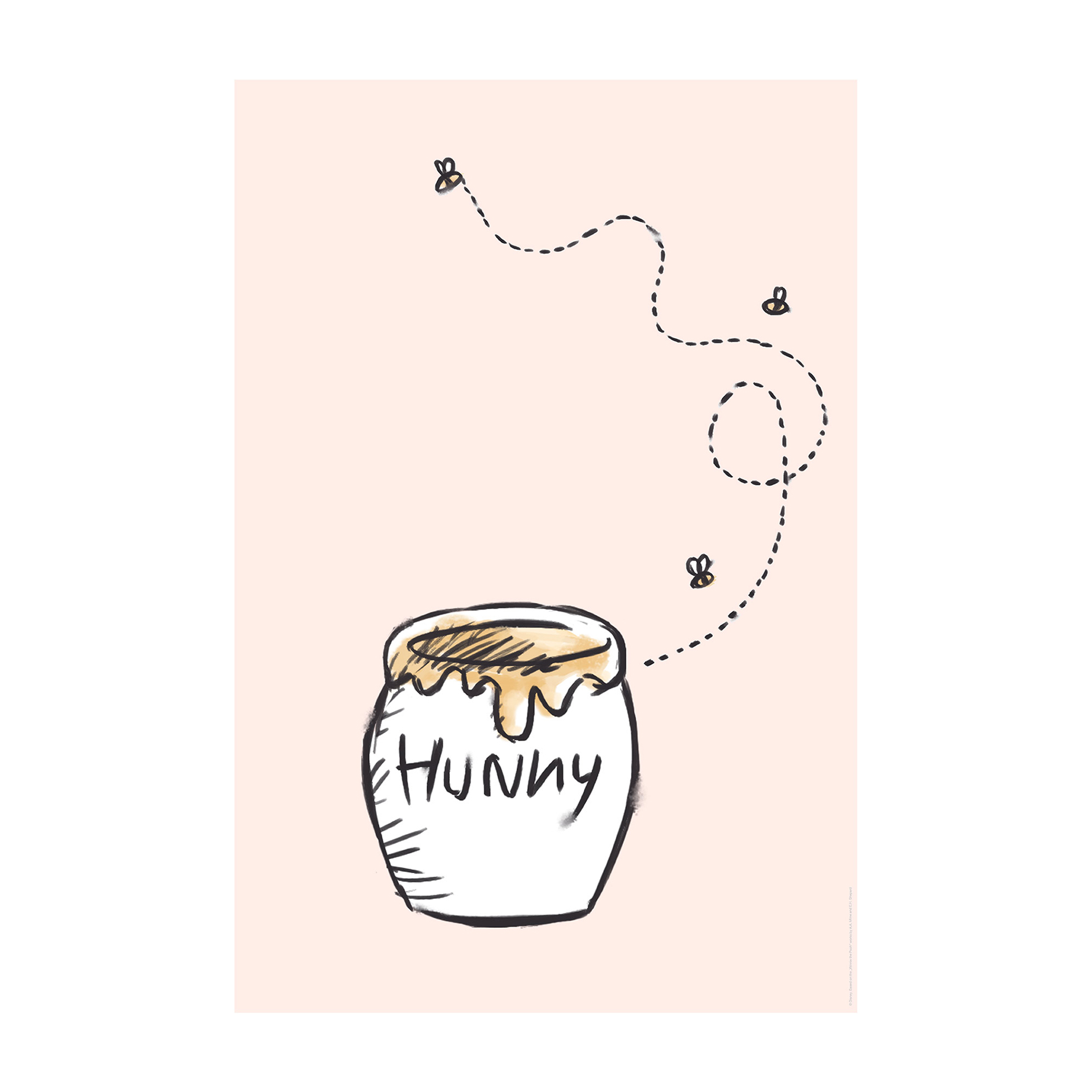 Wandbild WINNIE POOH HUNNY POT - 50x70 cm