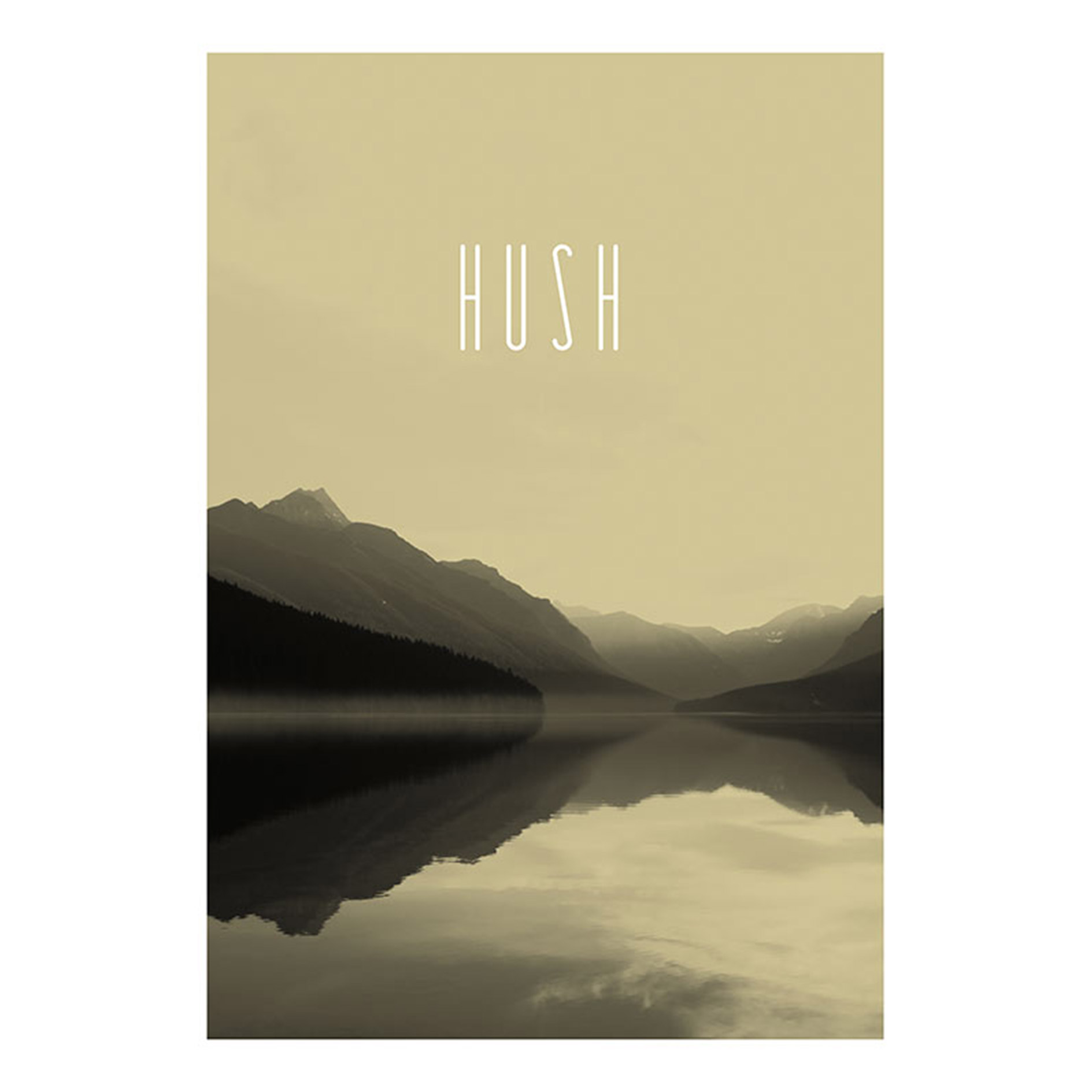 Wandbild WORD LAKE HUSH SAND - 50x70 cm