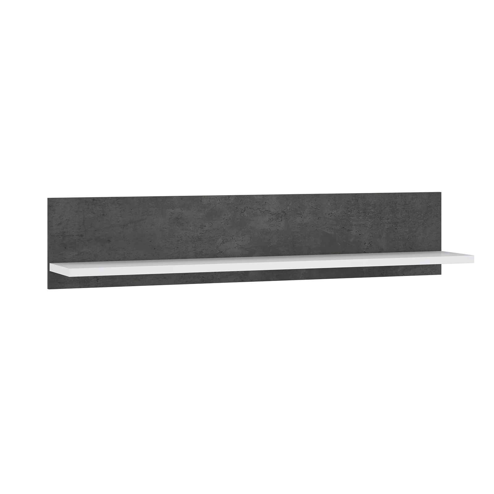Wandboard - Betonoptik - weiß - 125 cm breit