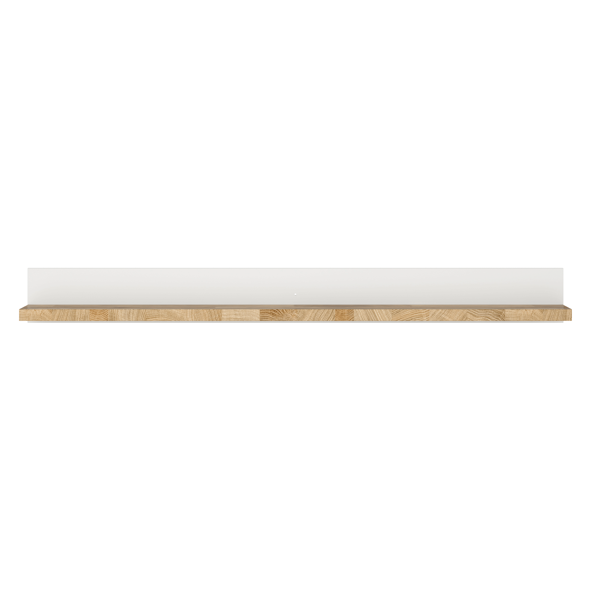 Wandboard - weiß Hochglanz-Westminster Eiche - 147 cm breit