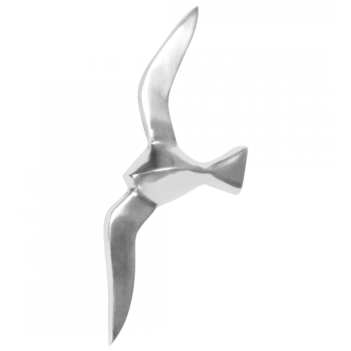 Wanddekoration MÖWE - silberfarben - Aluminium