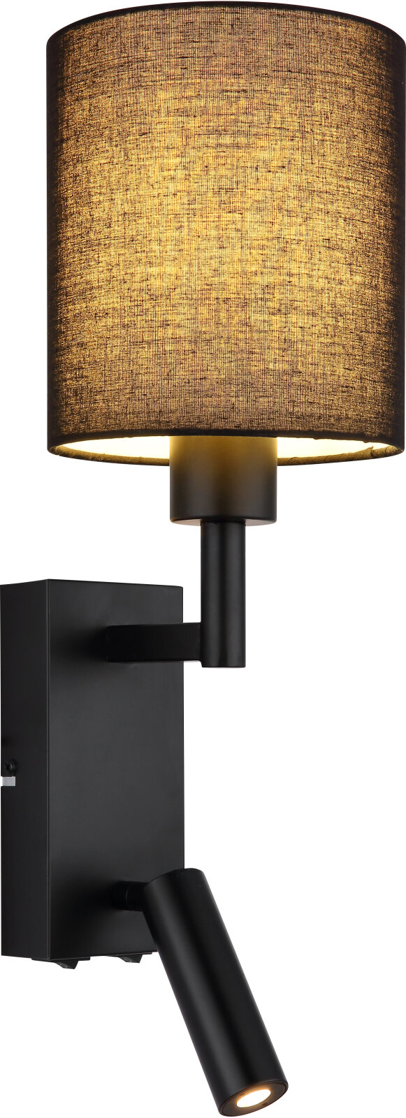 Wandleuchte - schwarz matt - inklusive LED-Strahler