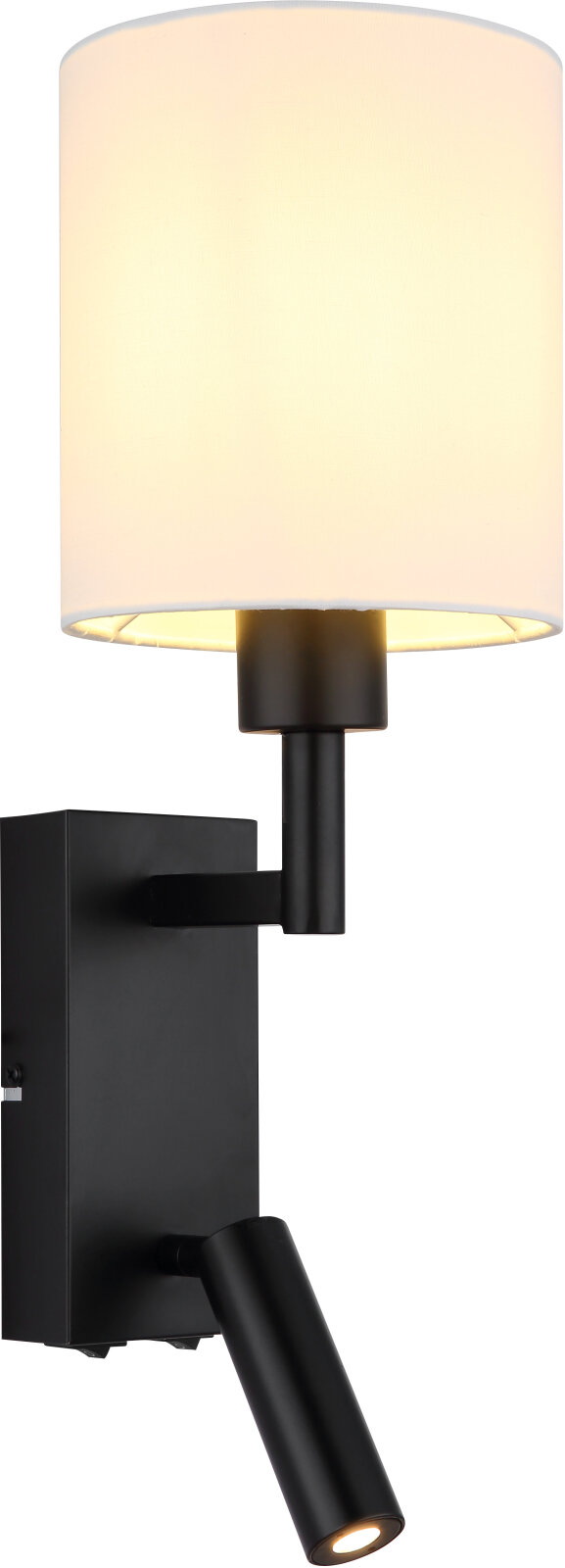 Wandleuchte - schwarz matt - weiß - inklusive LED-Strahler