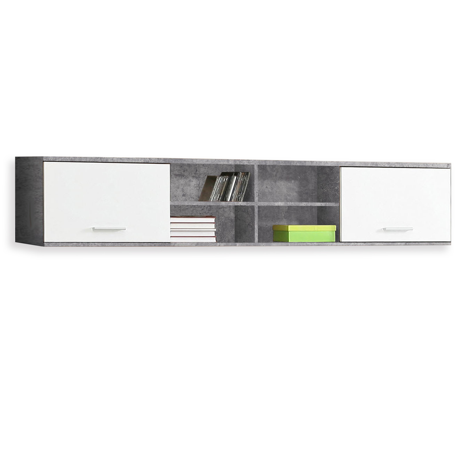 Wandregal - Betonoptik - 206 cm