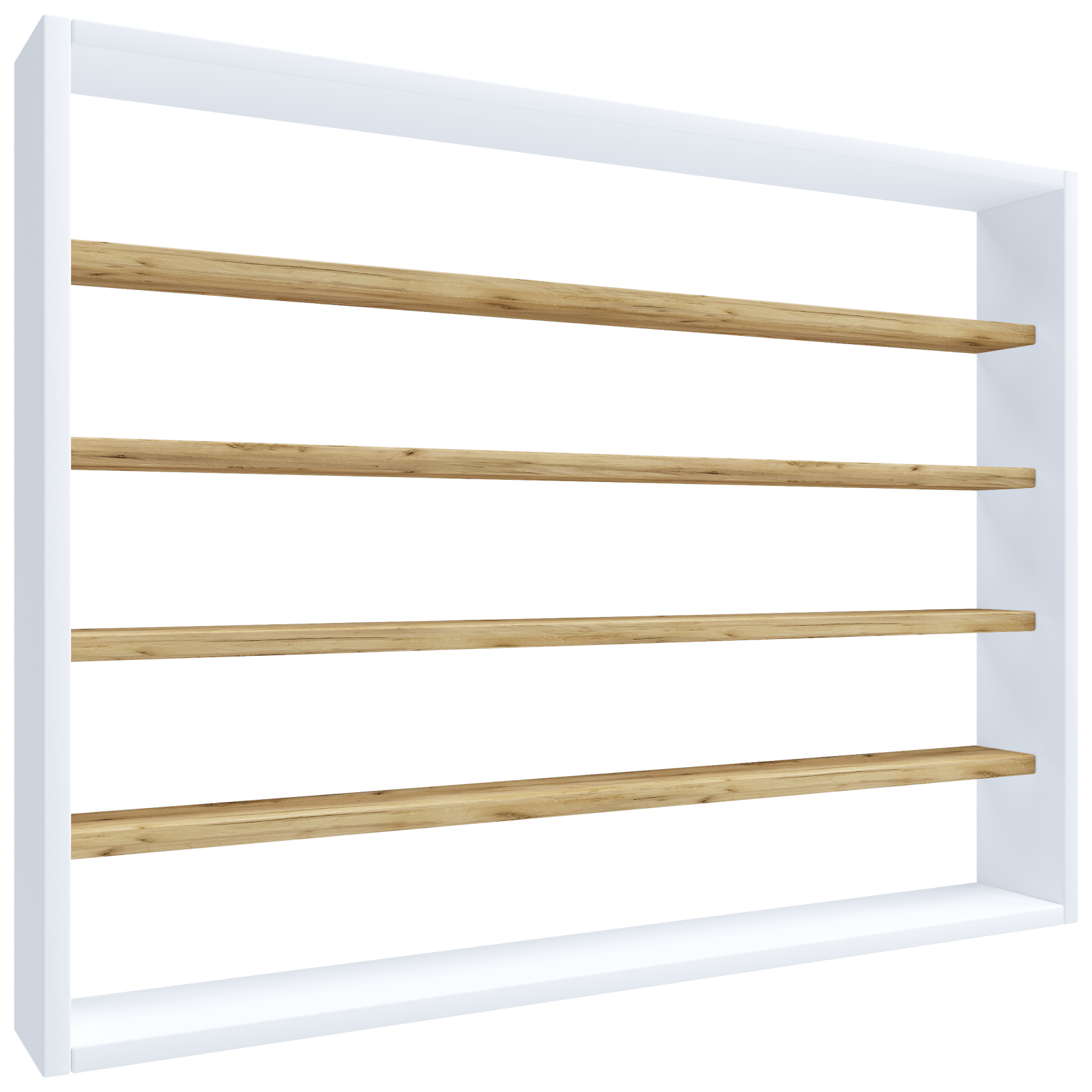 Wandregal OSADO L - weiß-Honig Eiche - 5 Fächer - 80 cm