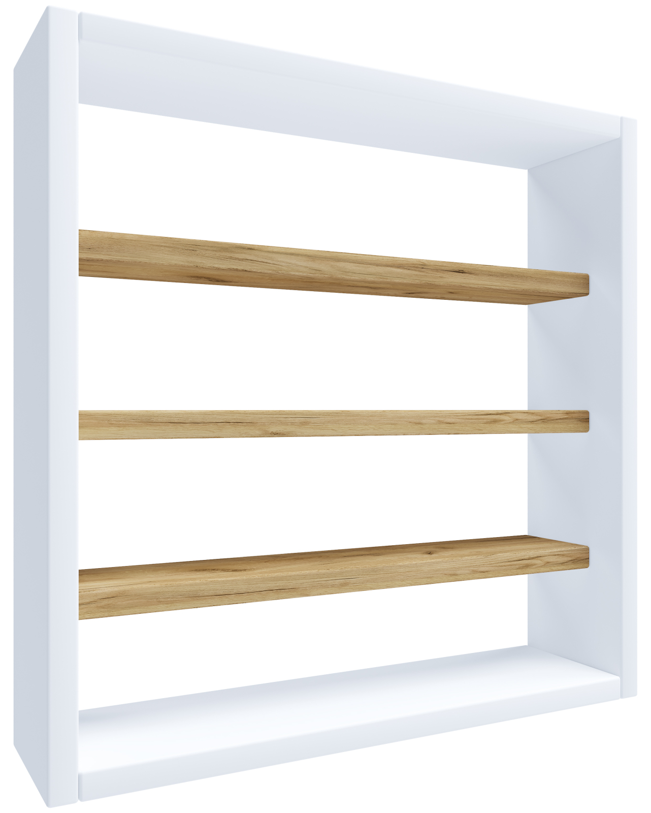 Wandregal OSADO S - weiß-Honig Eiche - 4 Fächer - 40 cm