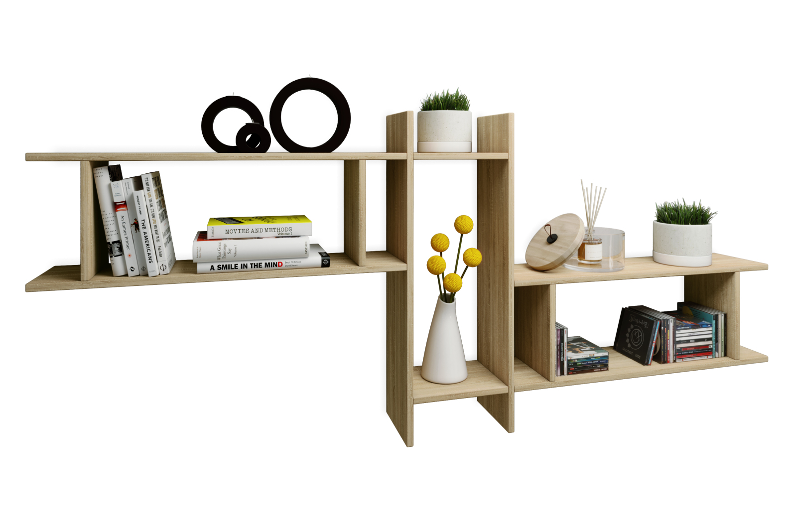 Wandregal-Set SIROLA MAXI - Sonoma Eiche - 188 cm