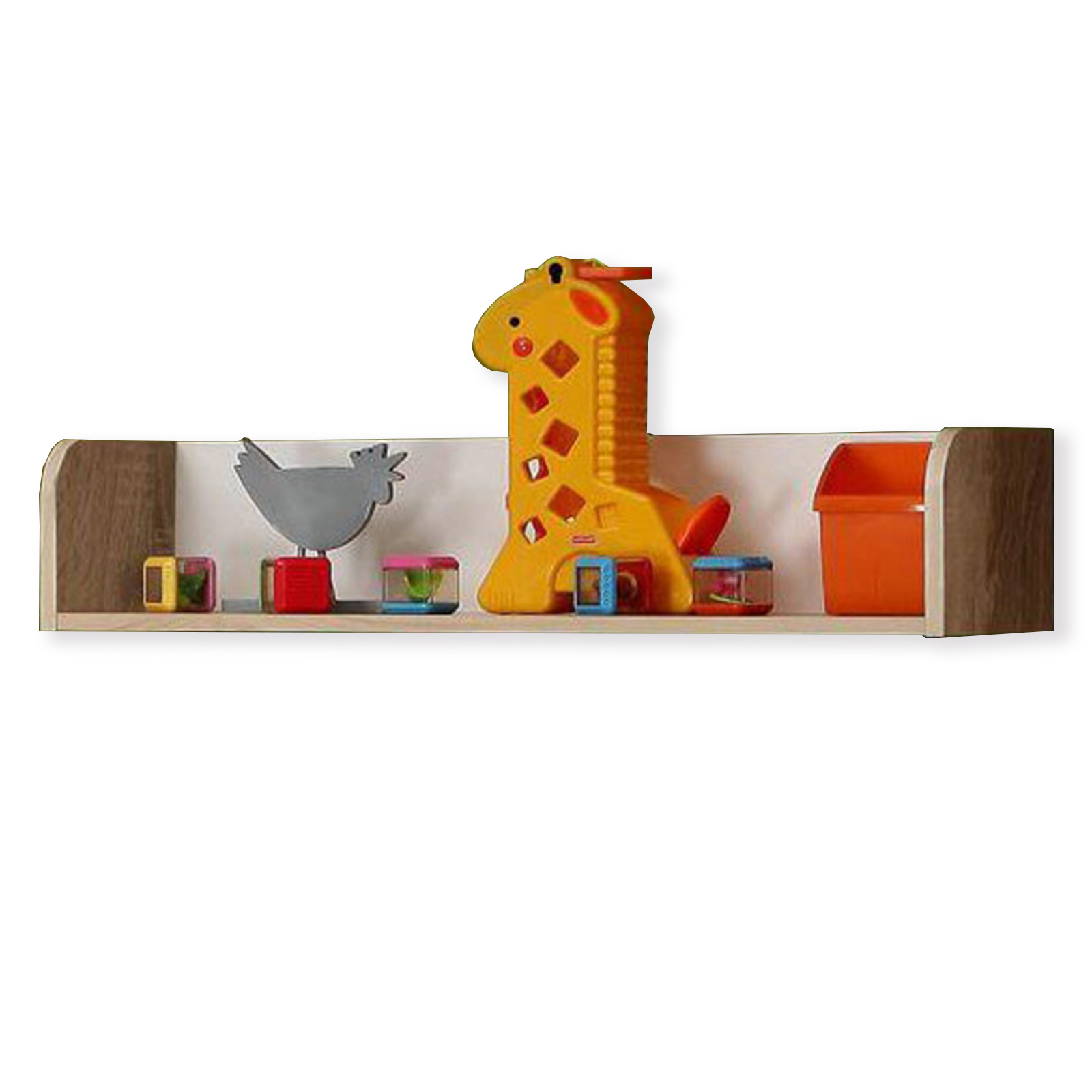 Wandregal - Sonoma Eiche - weiß - 80 cm