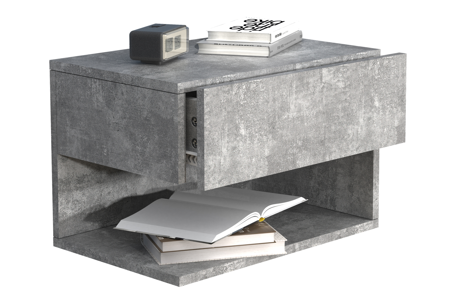 Wandschublade USAL XL - betongrau - 45 cm