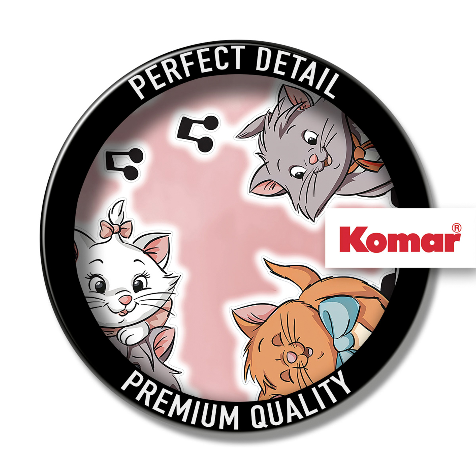 Wandtattoo ARISTOCATS KITTENS - rosa-braun-weiß - 50x70 cm