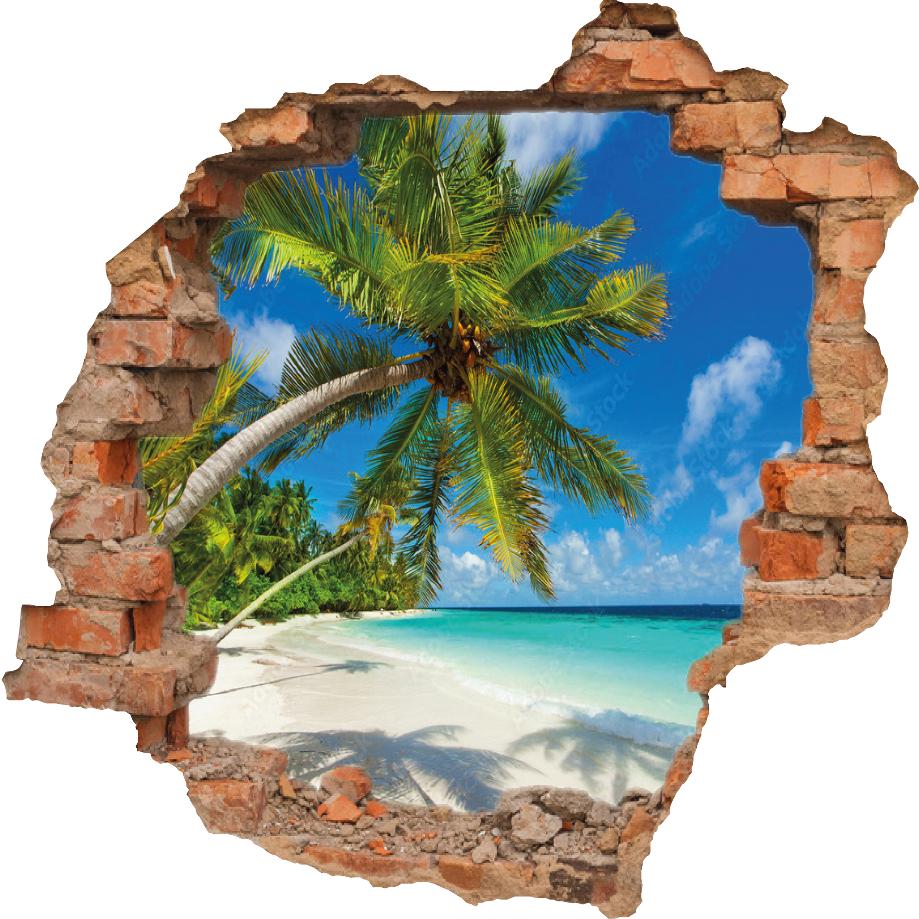 Wandtattoo AUSBLICK - selbstklebend - 48,5x70 cm