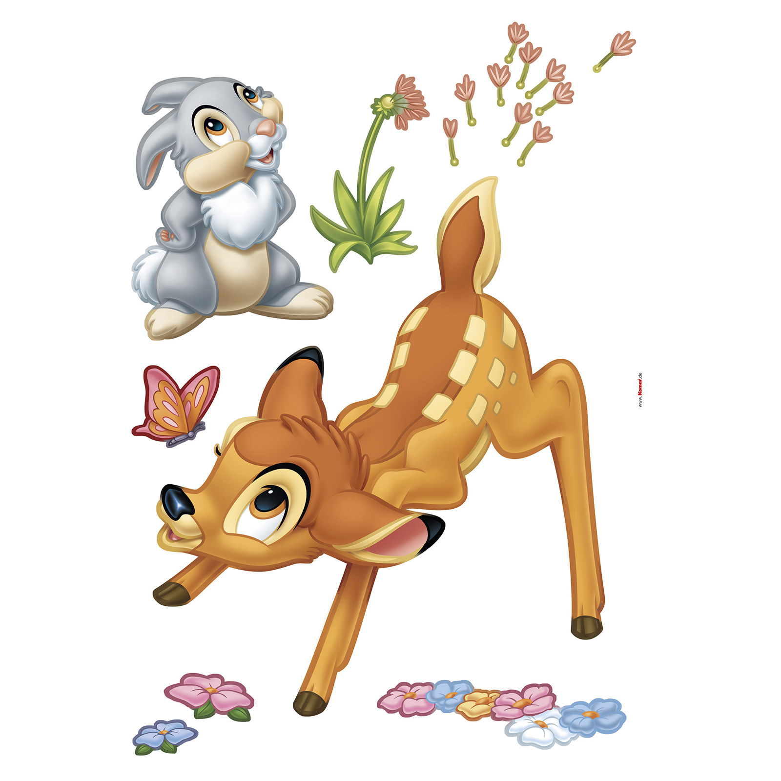 Wandtattoo BAMBI - bunt - 50x70 cm
