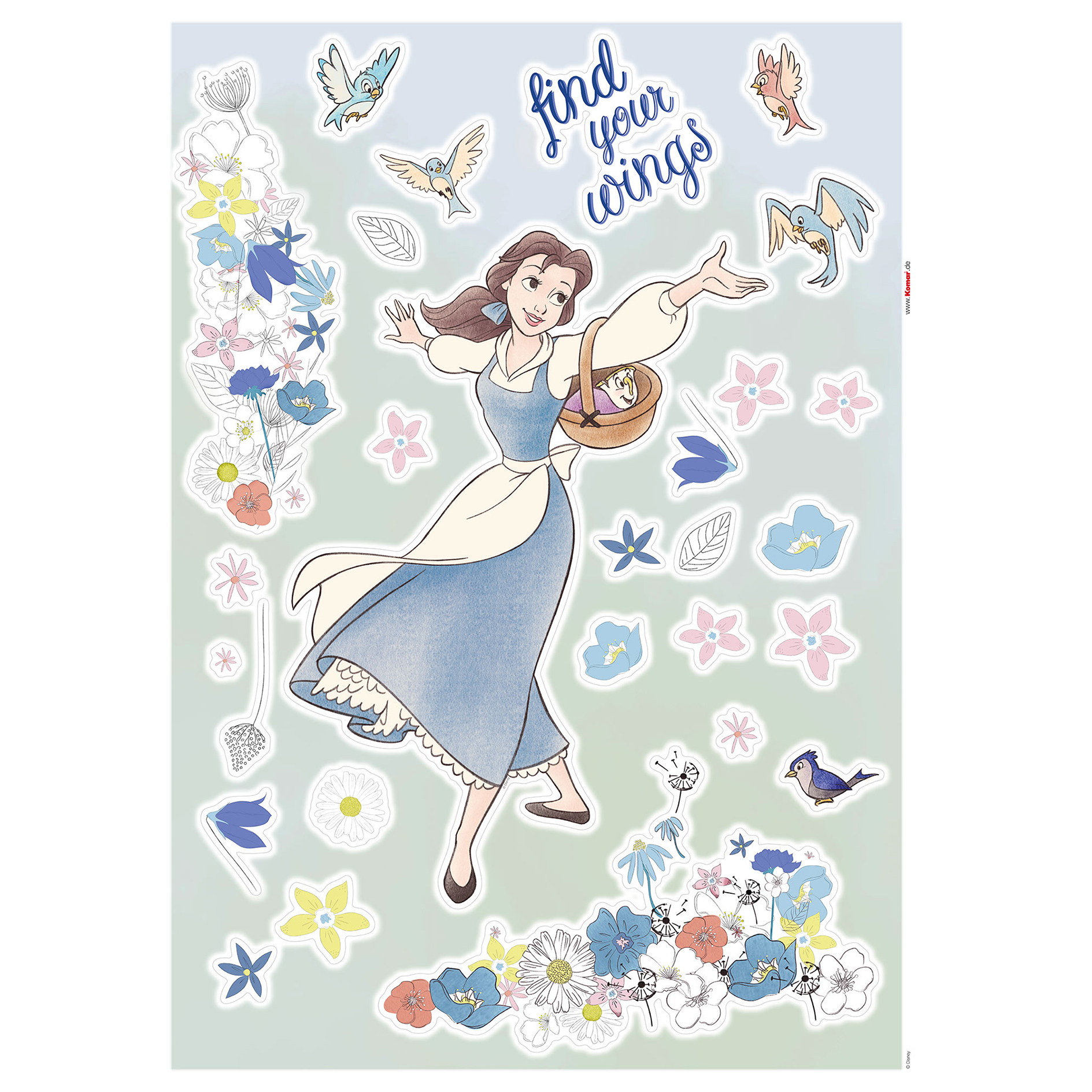 Wandtattoo BELLE FIND YOUR WINGS - 50x70 cm