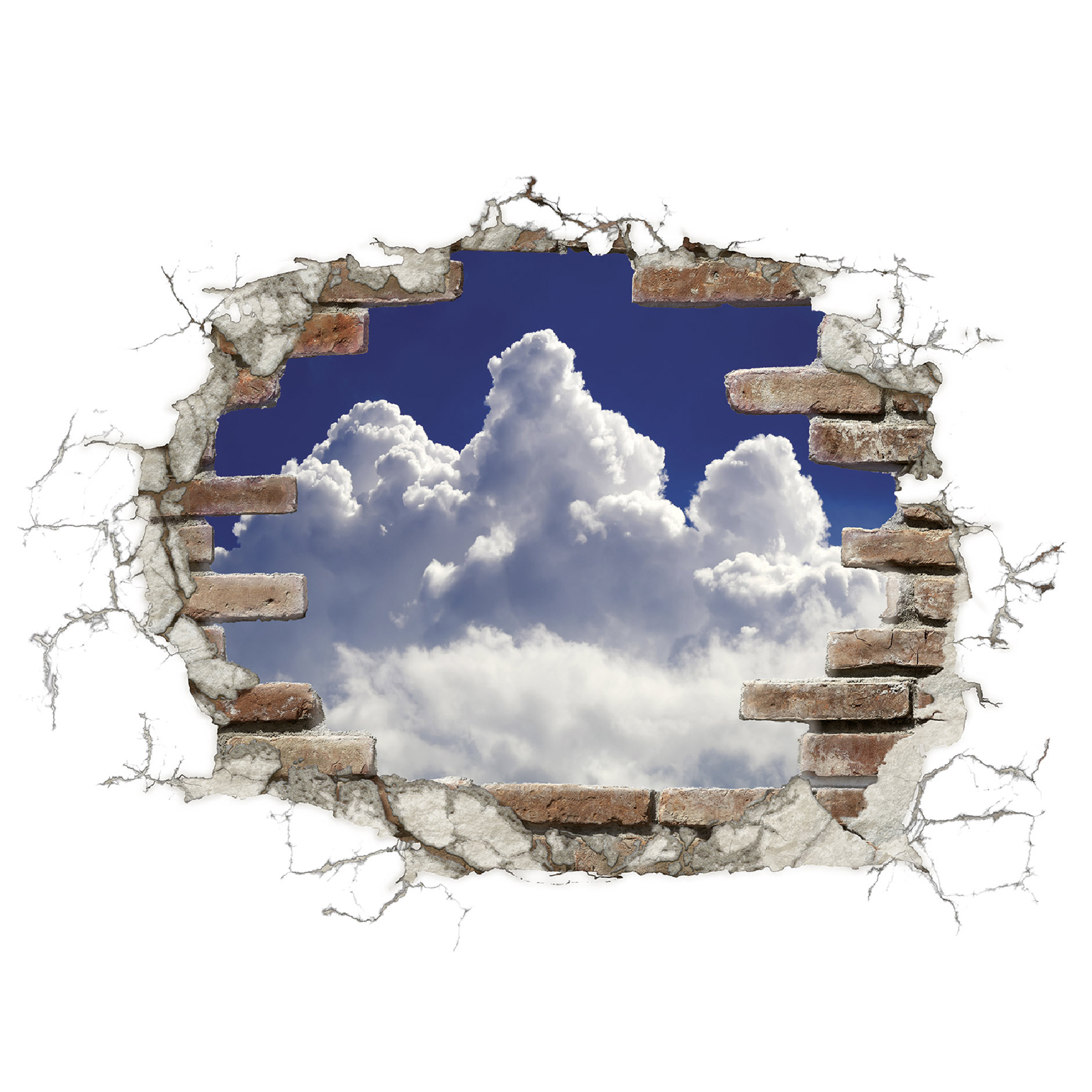 Wandtattoo BREAK OUT CLOUDS - bunt - 100x70 cm