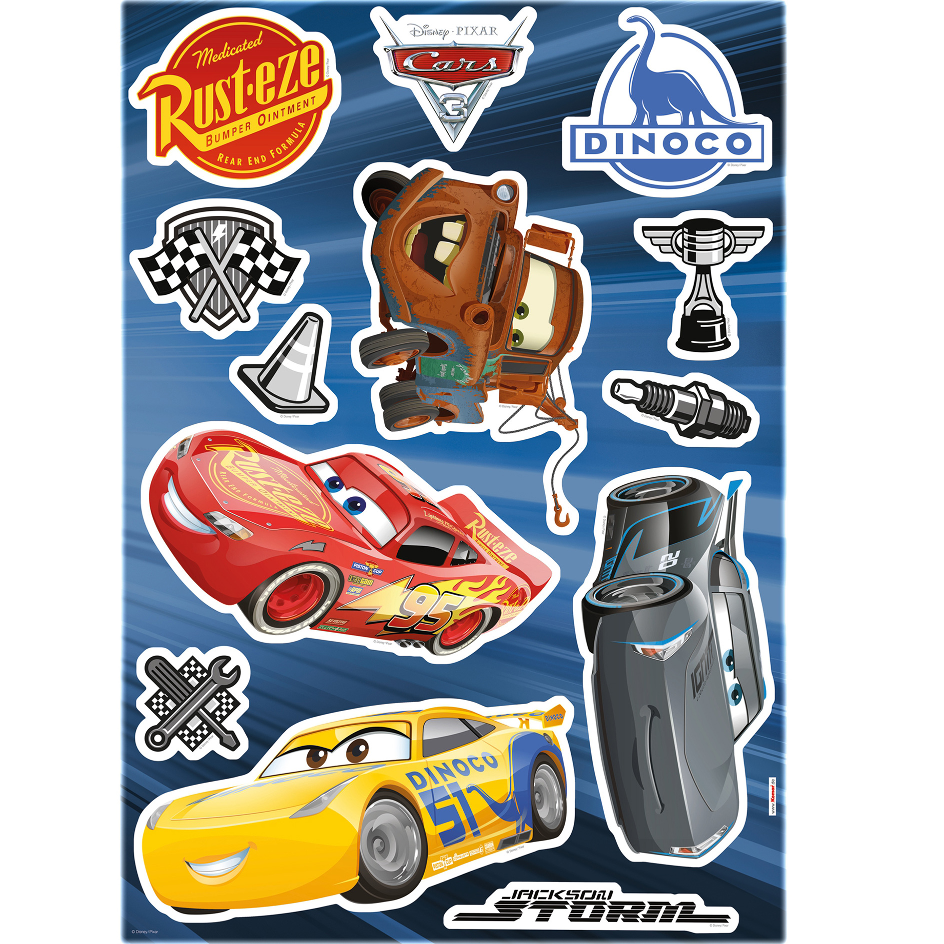 Wandtattoo CARS3 - bunt - 50x70 cm