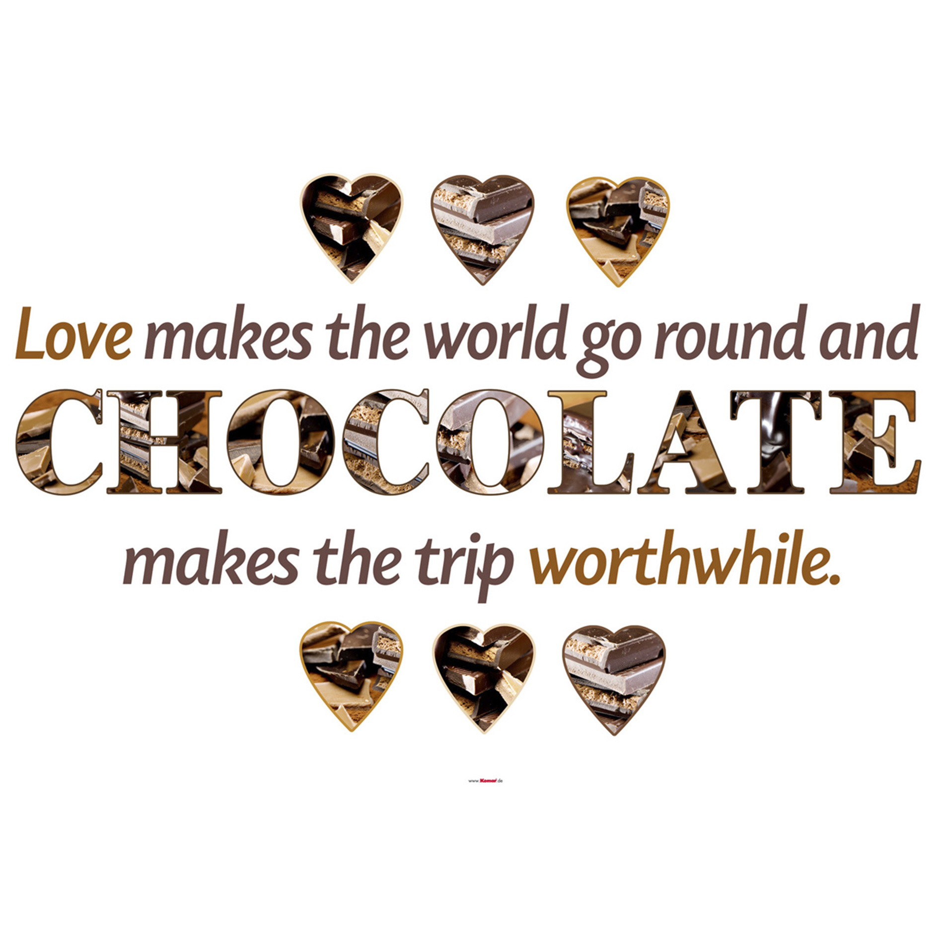Wandtattoo CHOCOLATE - 50x70 cm
