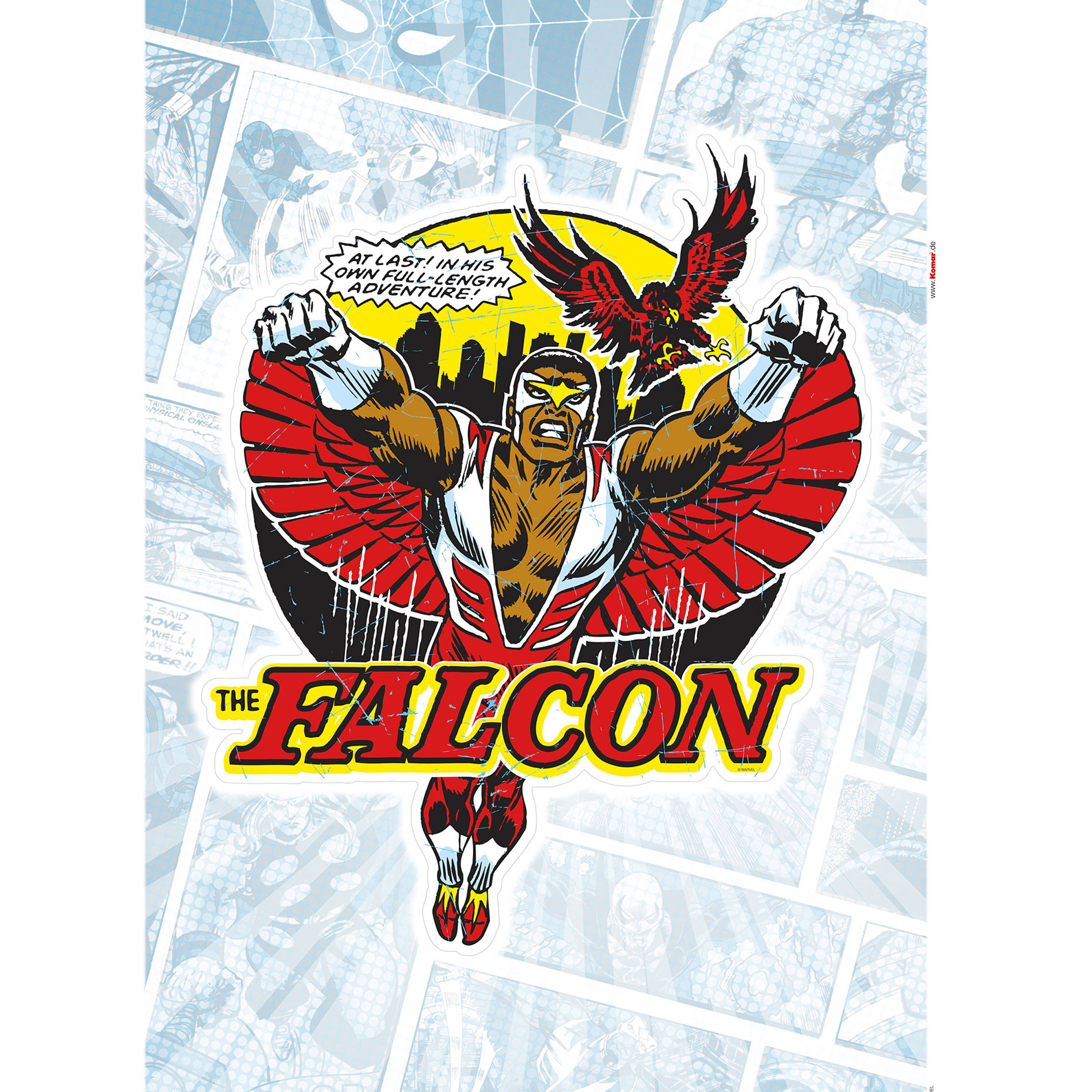 Wandtattoo FALCON COMIC CLASSIC - mehrfarbig - 50x70 cm