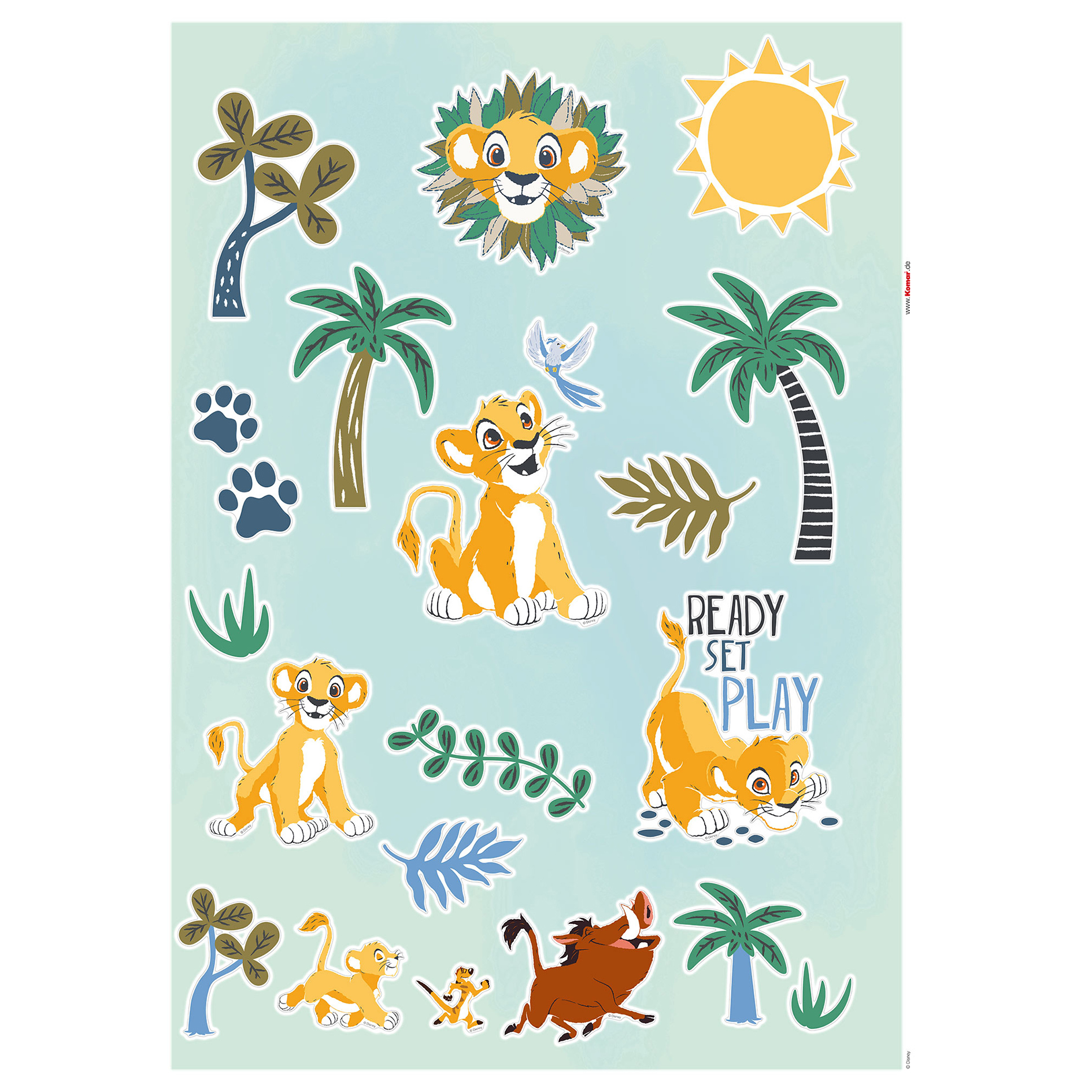 Wandtattoo LION KING PALMTREES - 50x70 cm