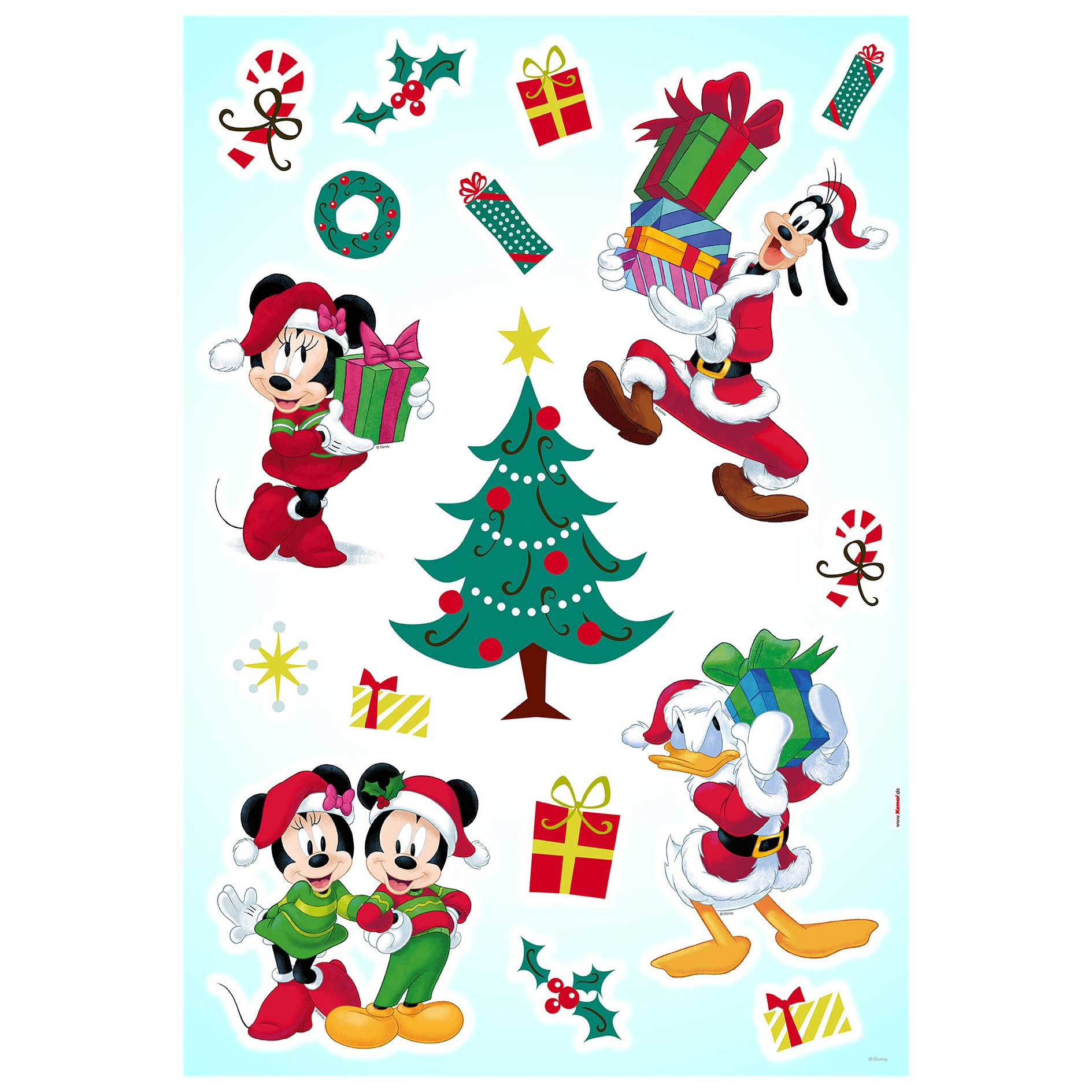Wandtattoo MICKEY CHRISTMAS PRESENTS - 50x70 cm