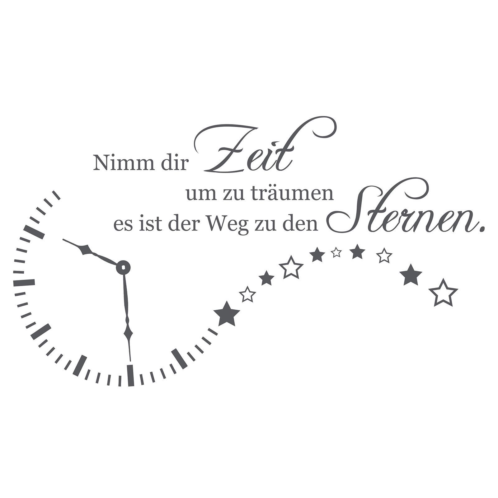 Wandtattoo - Spruch - Nimm dir Zeit - selbstklebend