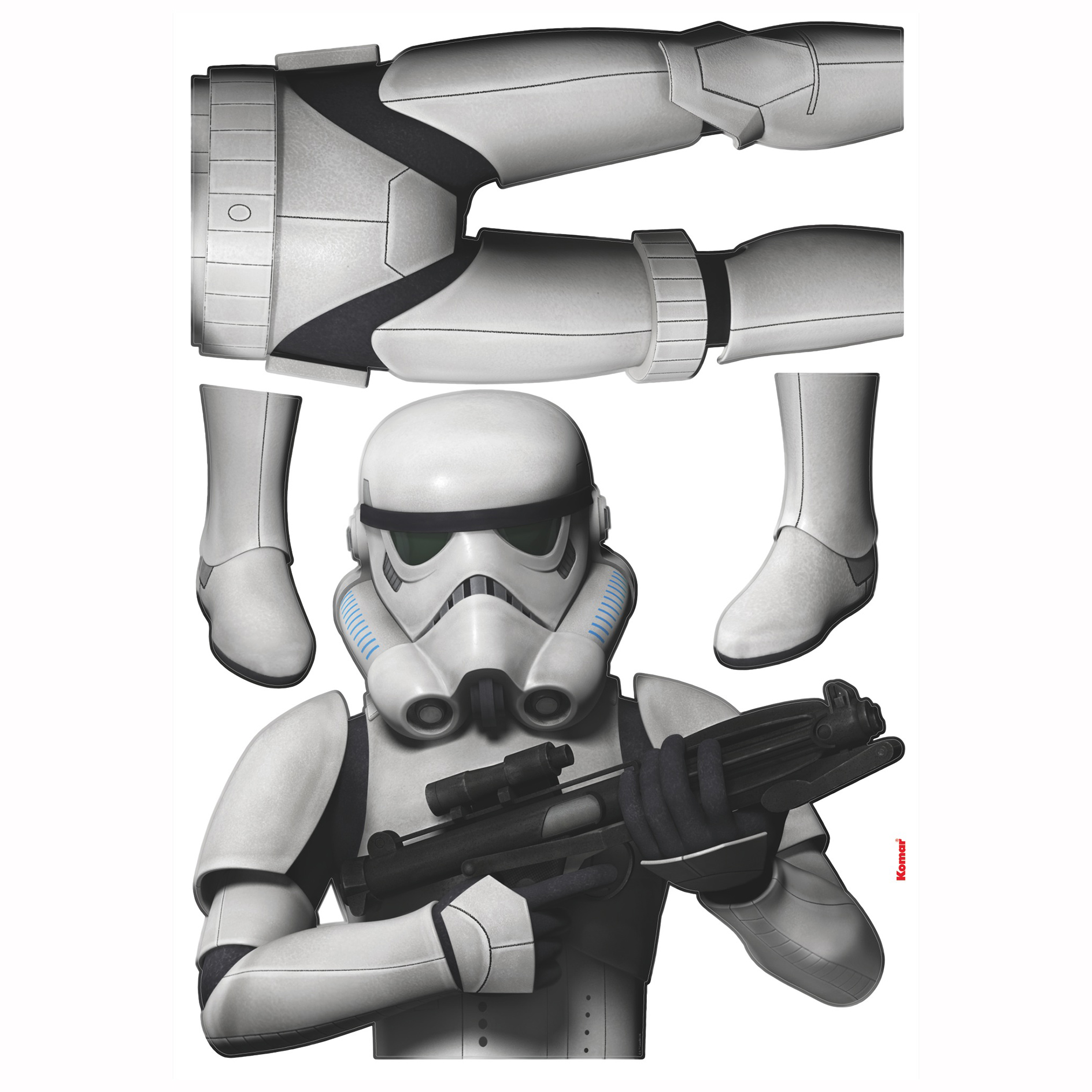 Wandtattoo STAR WARS - schwarz-weiß - 100x70 cm