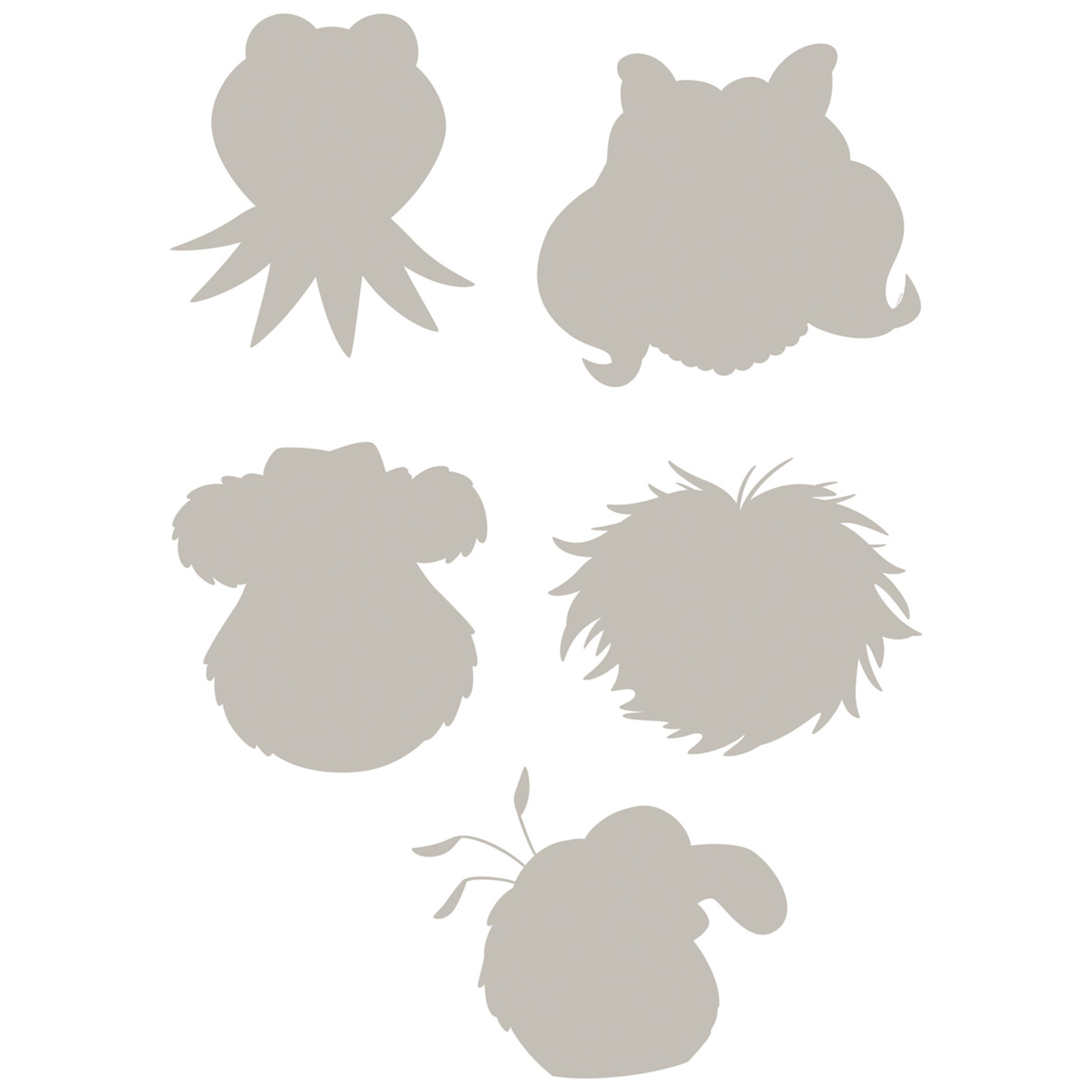 Wandtattoo THE MUPPETS - grau - 50x70 cm