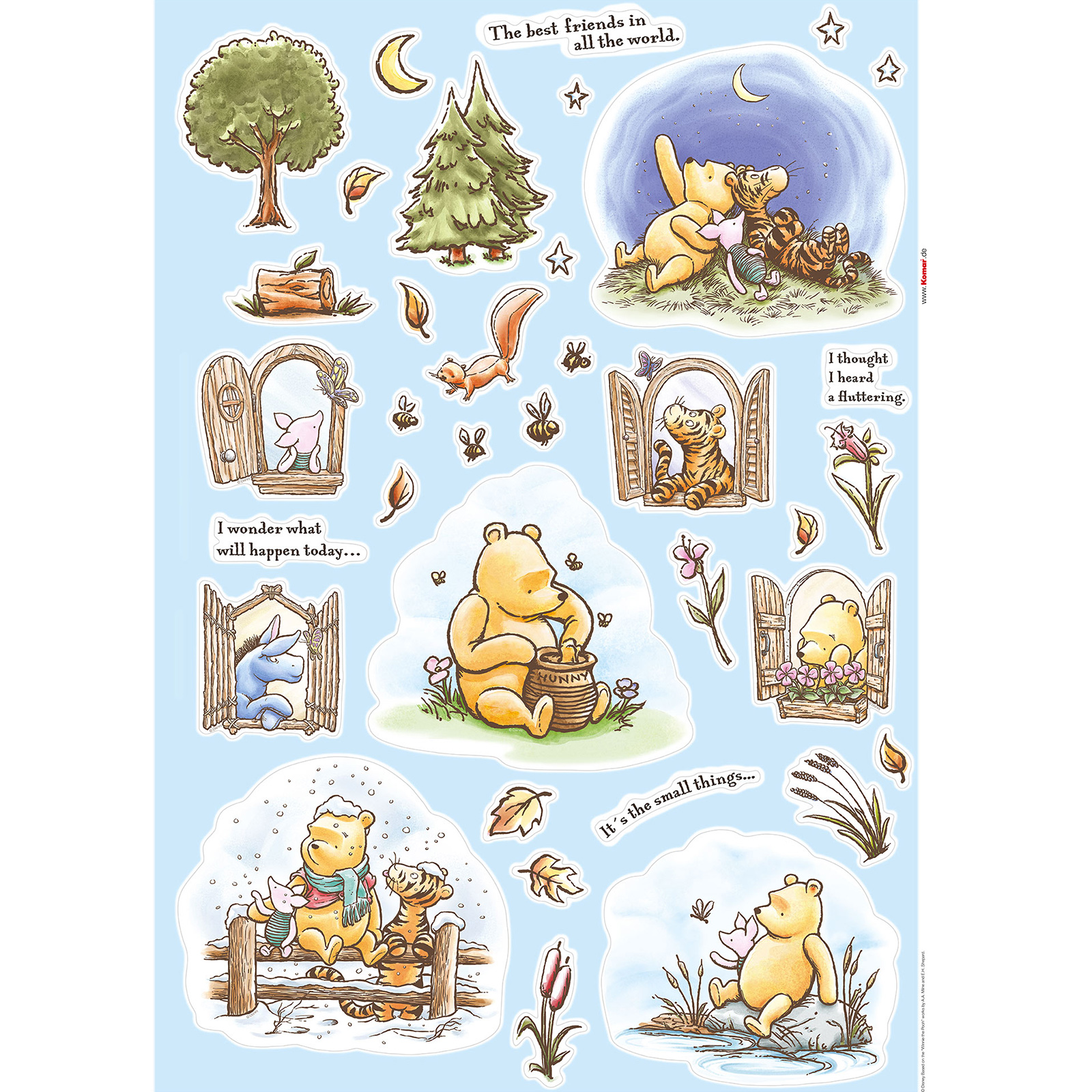 Wandtattoo WINNIE THE POOH ADVENTURES - bunt - 50x70 cm