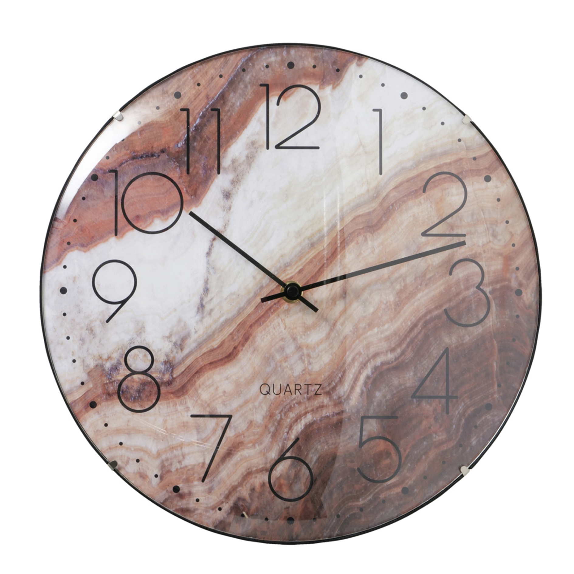 Wanduhr - braun-rose - Ø 30 cm