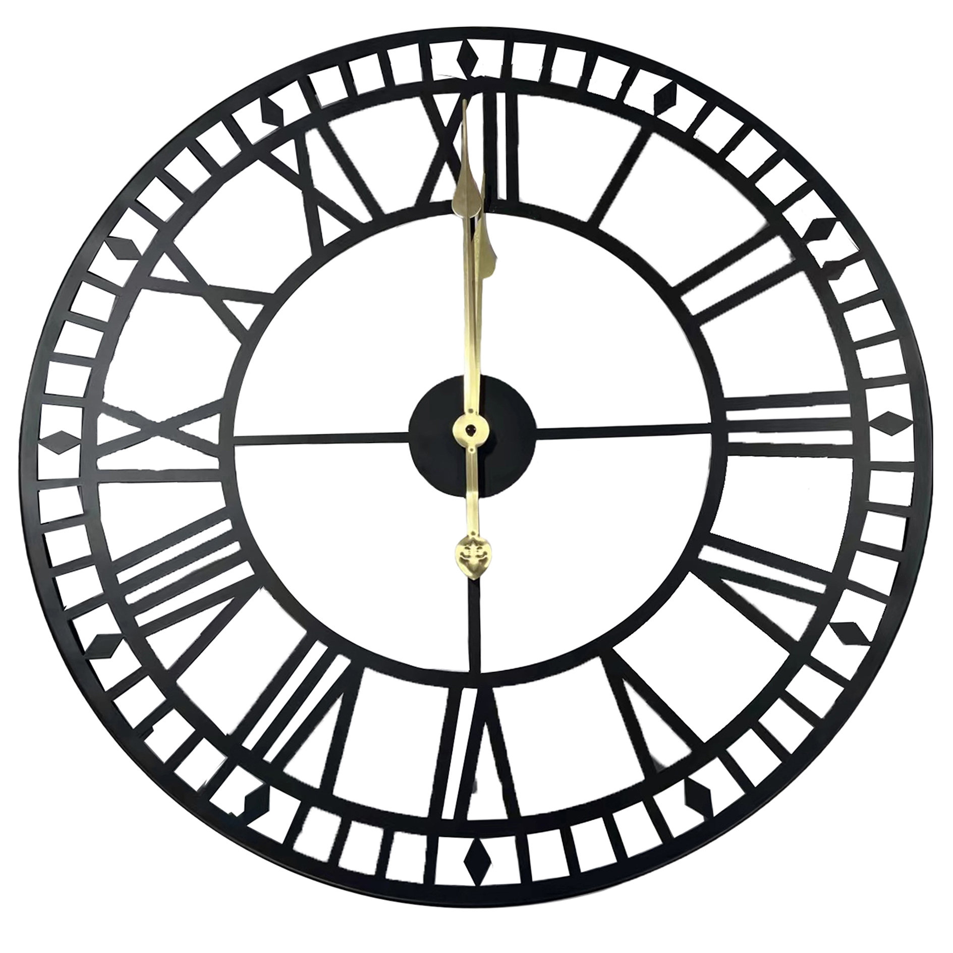 Wanduhr - schwarz - Ø 60 cm