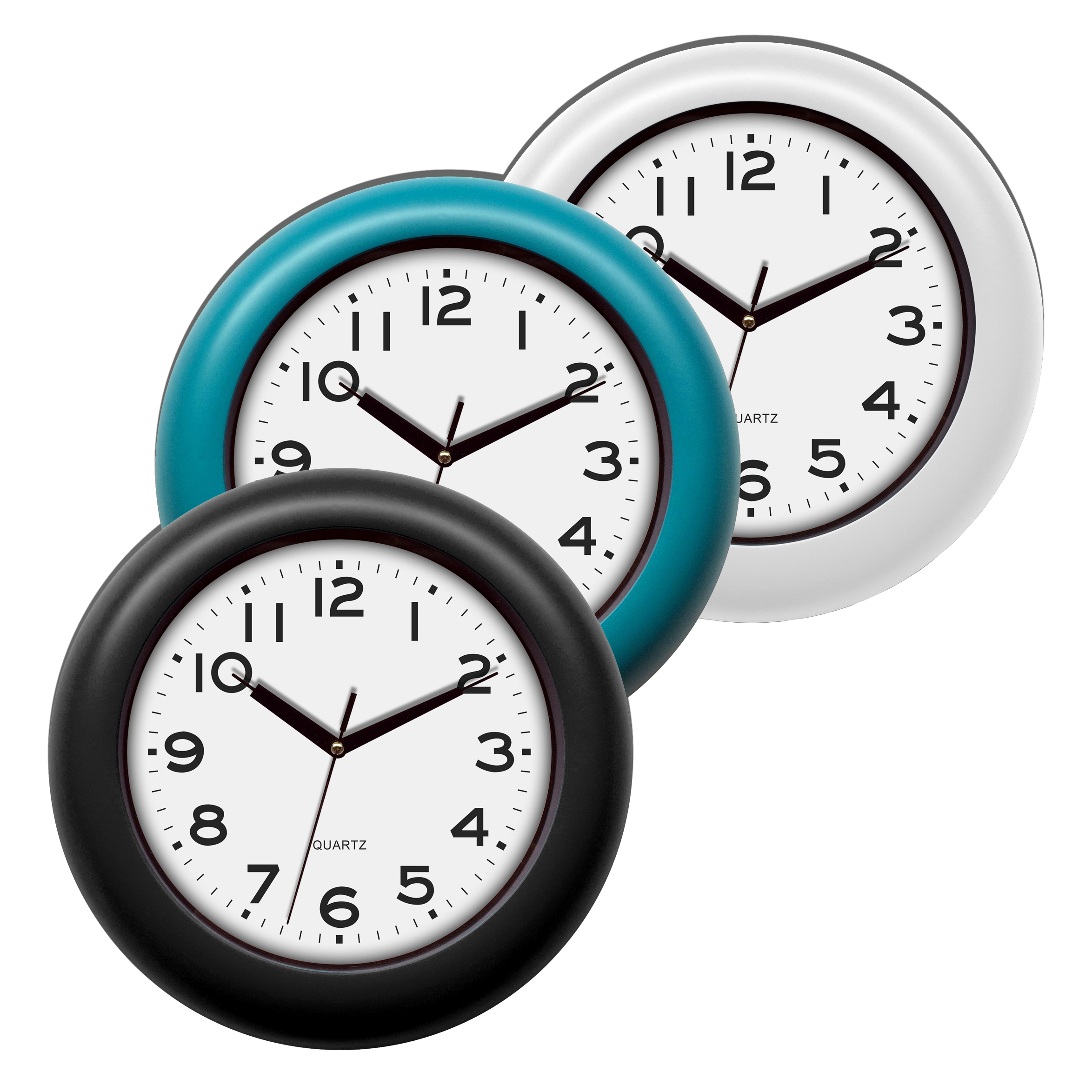Wanduhr - sortiert - verschiedene Farben - 28 cm