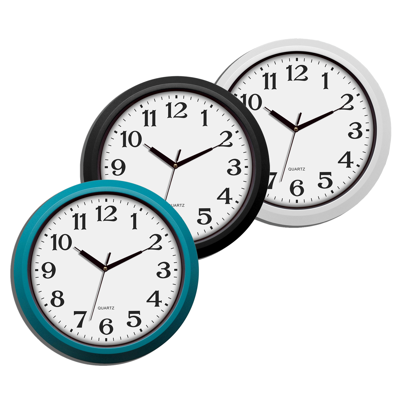 Wanduhr - sortiert - verschiedene Farben - 29 cm