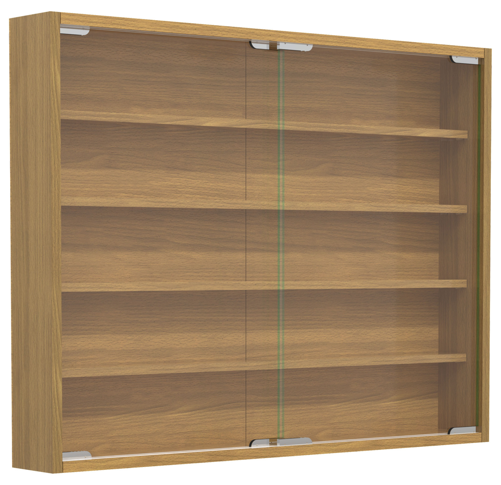 Wandvitrine AGISA L - Buche - Schiebetüren - 77 cm breit