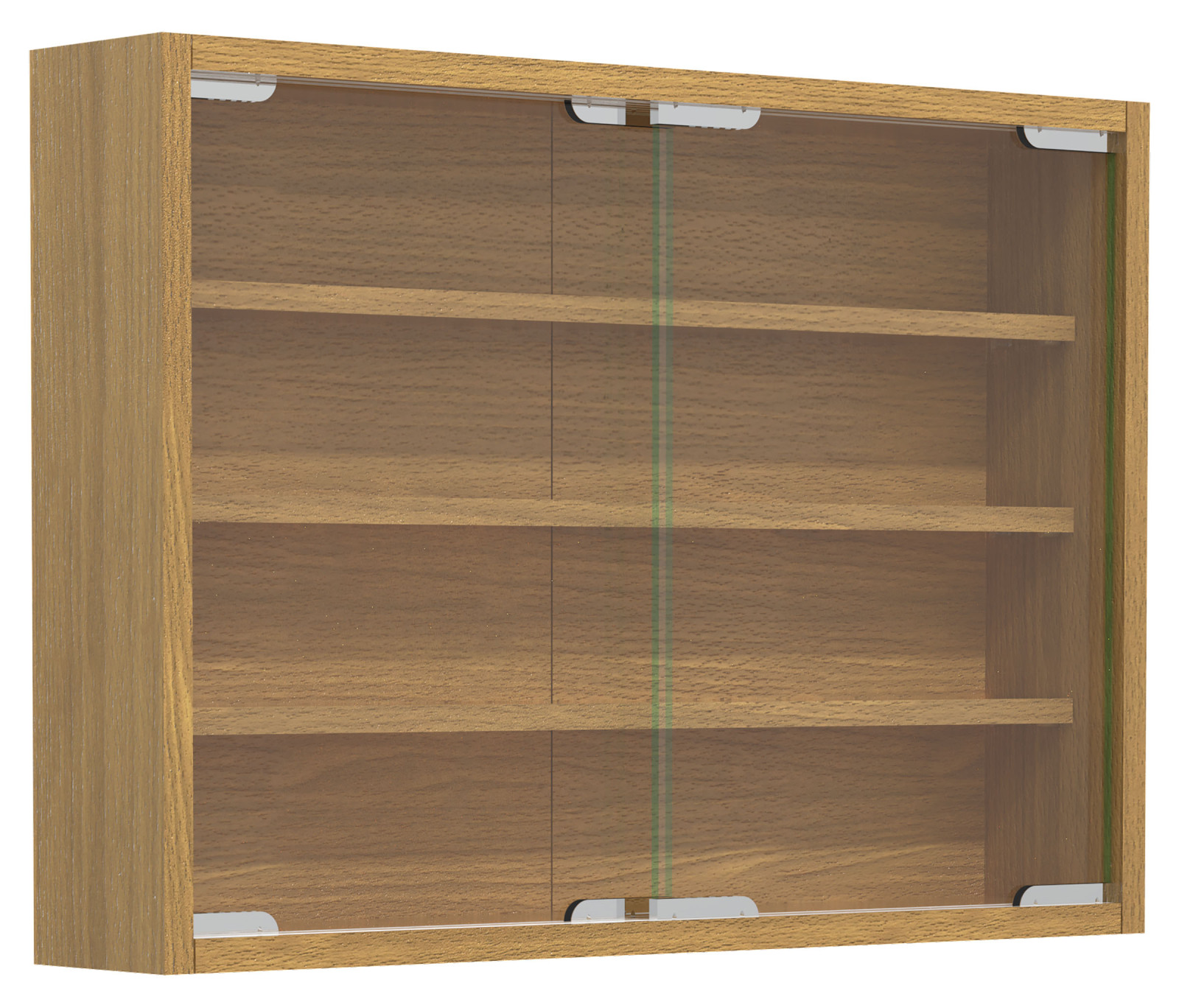 Wandvitrine AGISA M - Buche - Schiebetüren - 57 cm breit