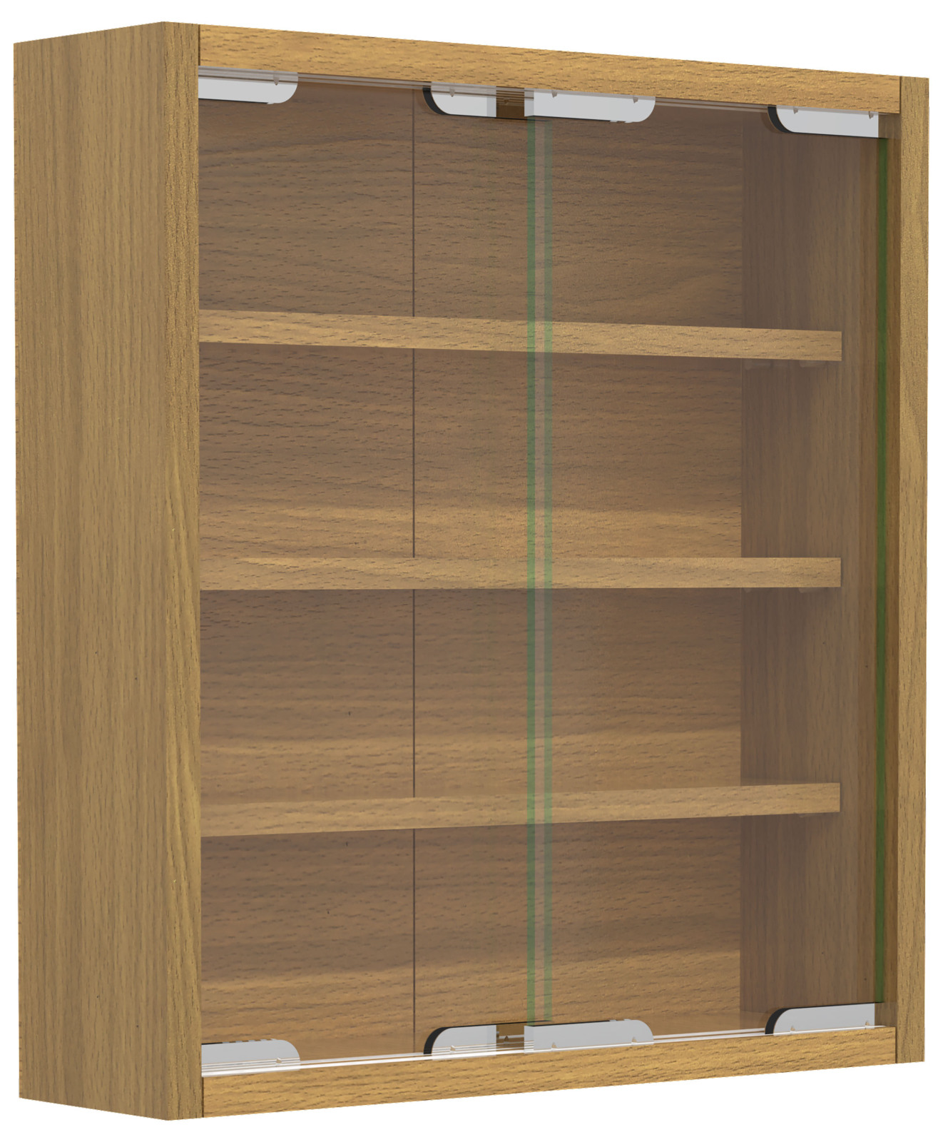 Wandvitrine AGISA S - Buche - Schiebetüren - 37 cm breit