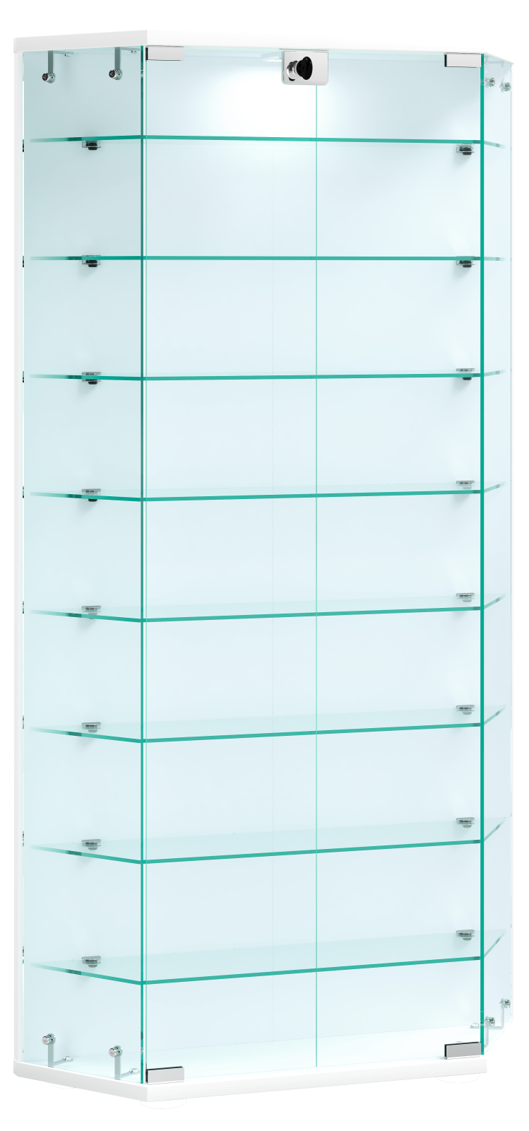 Wandvitrine BENILA XL - weiß - abschließbar