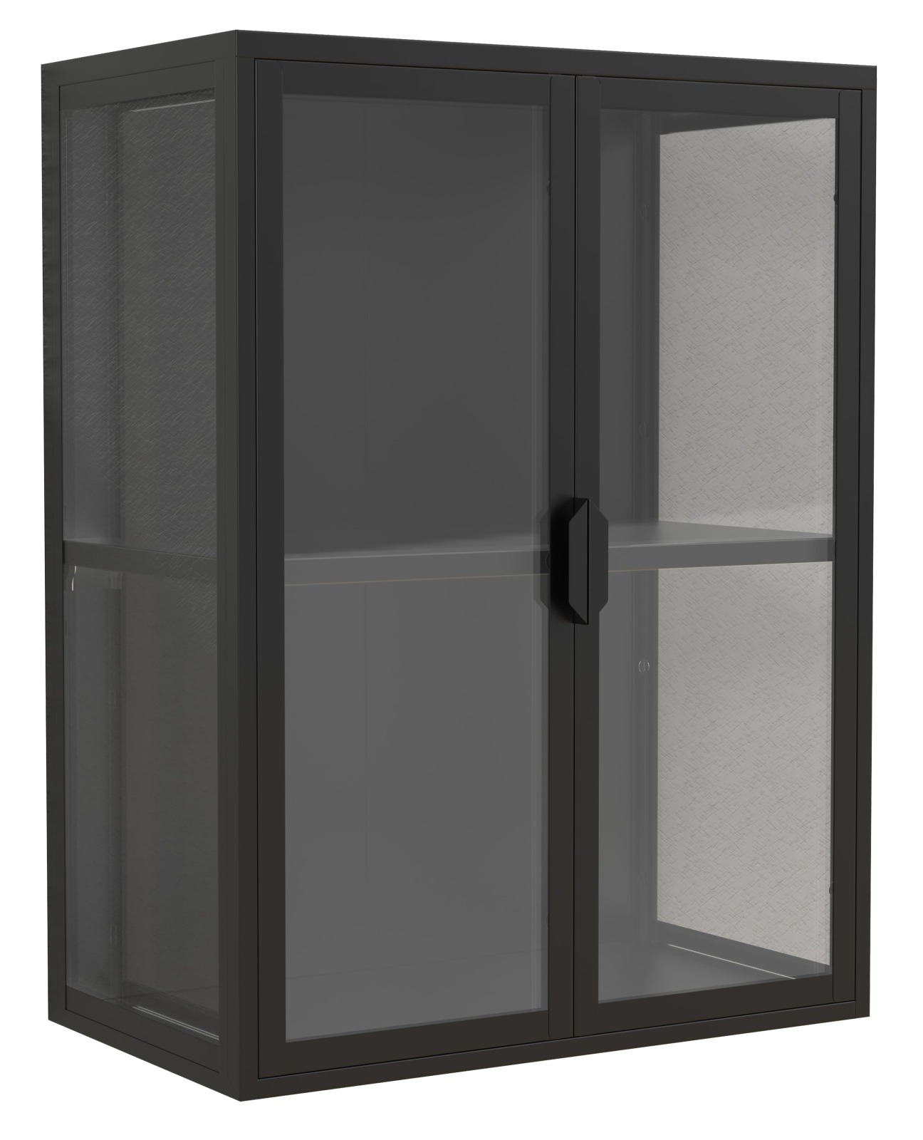 Wandvitrine FLOKAS M - schwarz - 60x80 cm