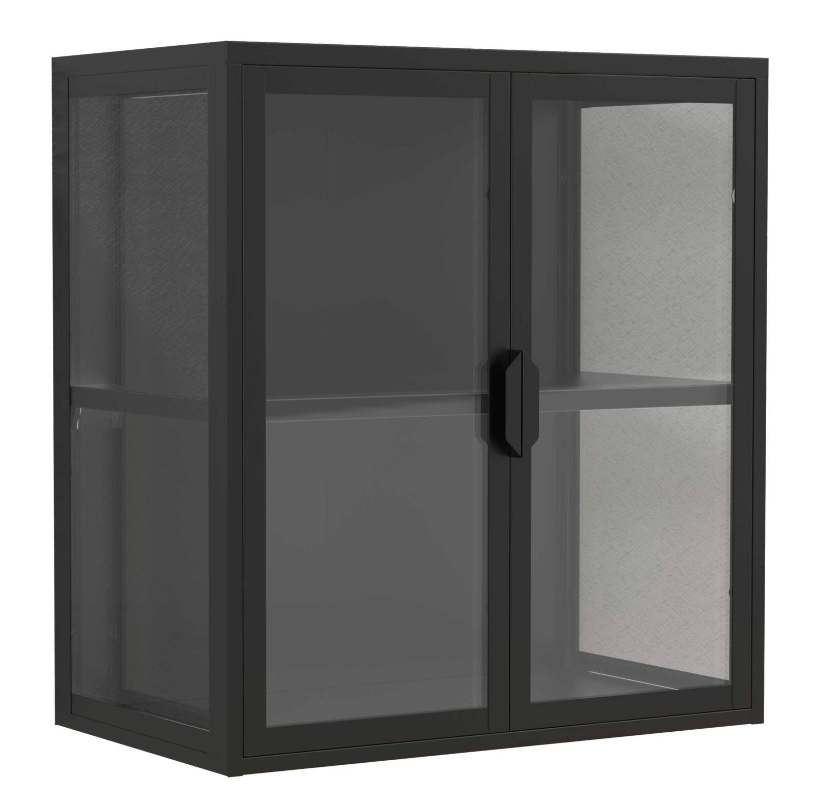 Wandvitrine FLOKAS S - schwarz - 60x65 cm