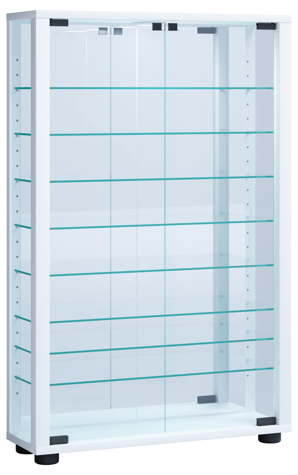 Wandvitrine VITROSA MINI - weiß - inkl. LED-Beleuchtung - mit Spiegel