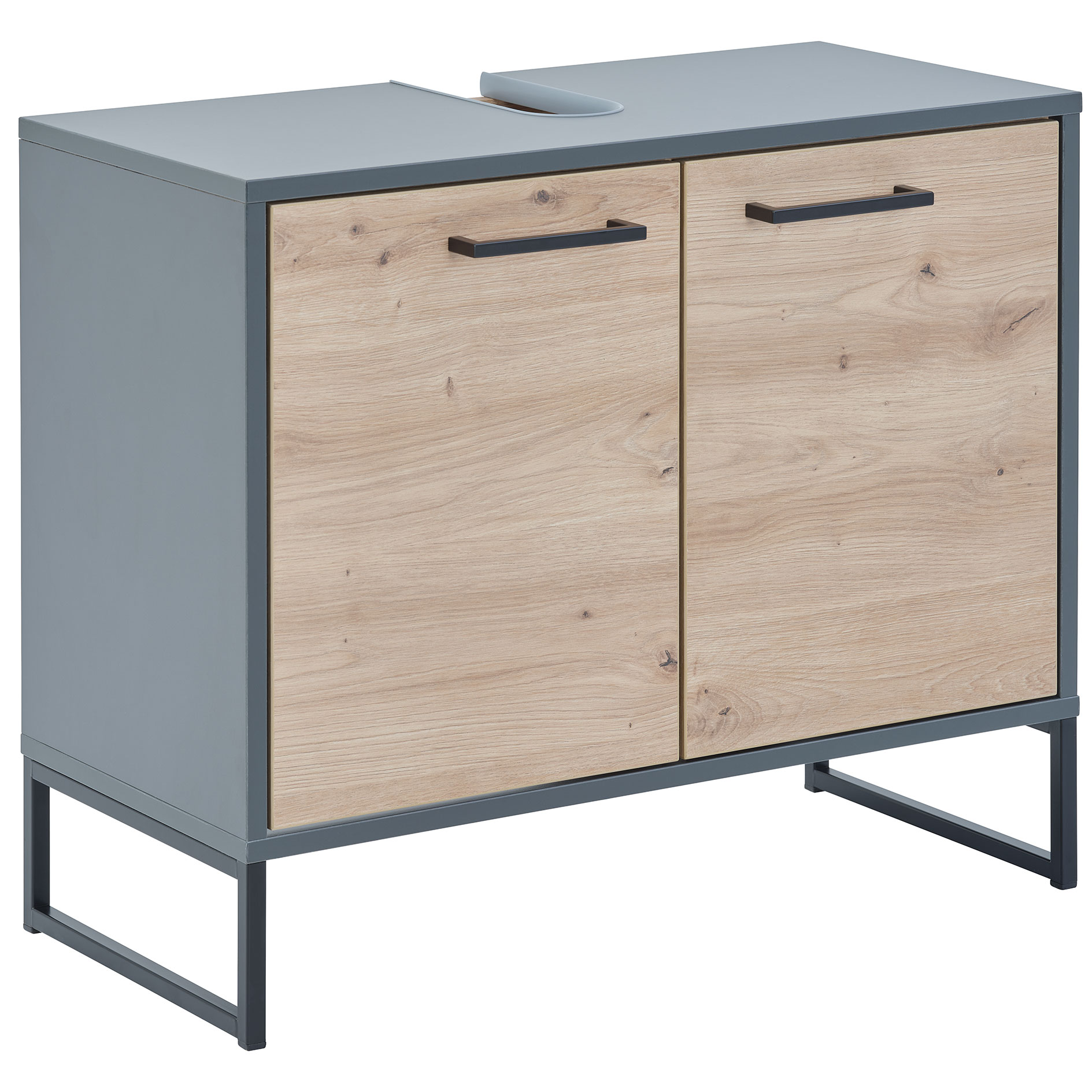 Waschbeckenunterschrank - anthrazit - Artisan Eiche - Softclose