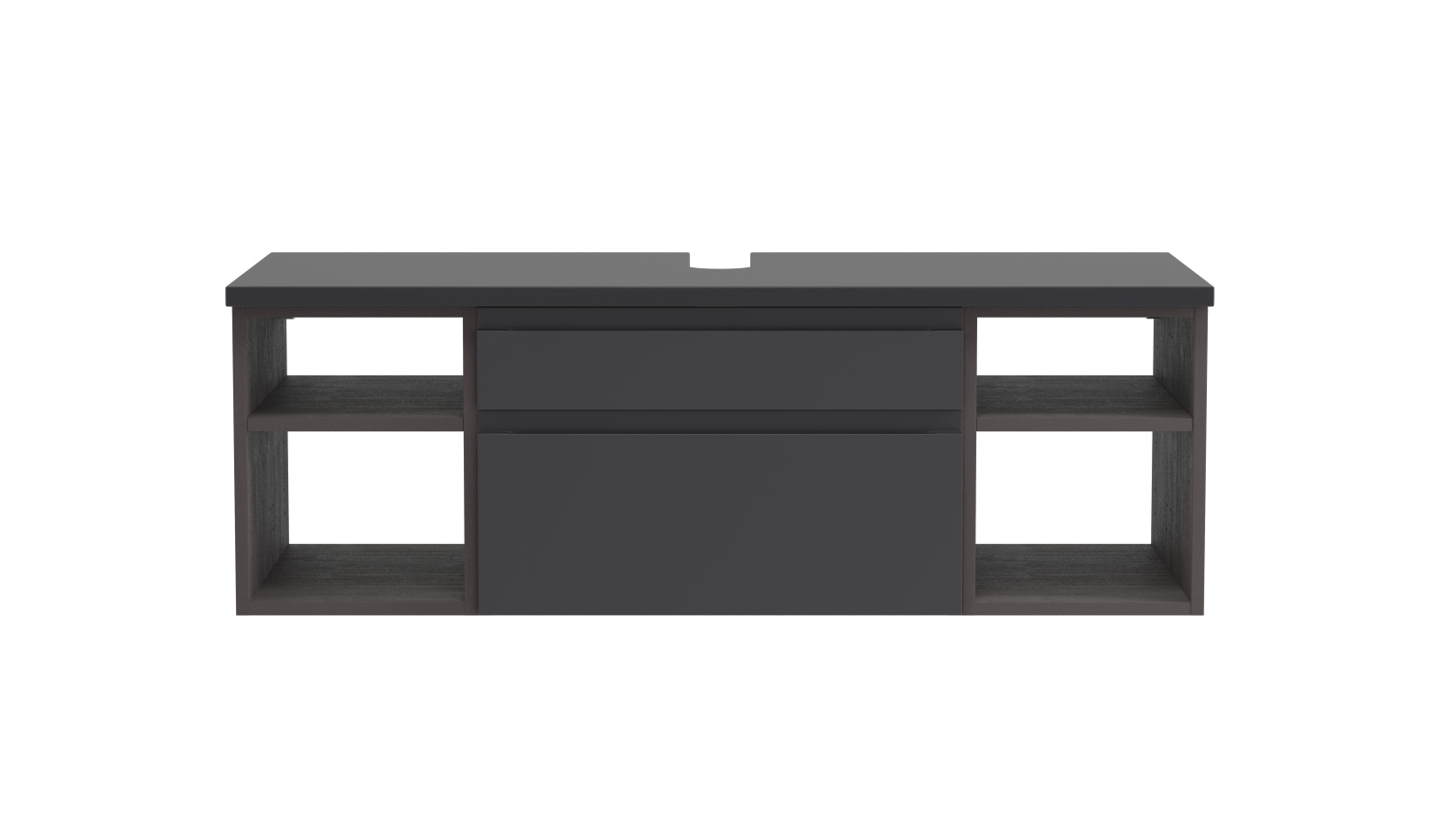 Waschbeckenunterschrank AROSA - graphit - grau matt - 120 cm
