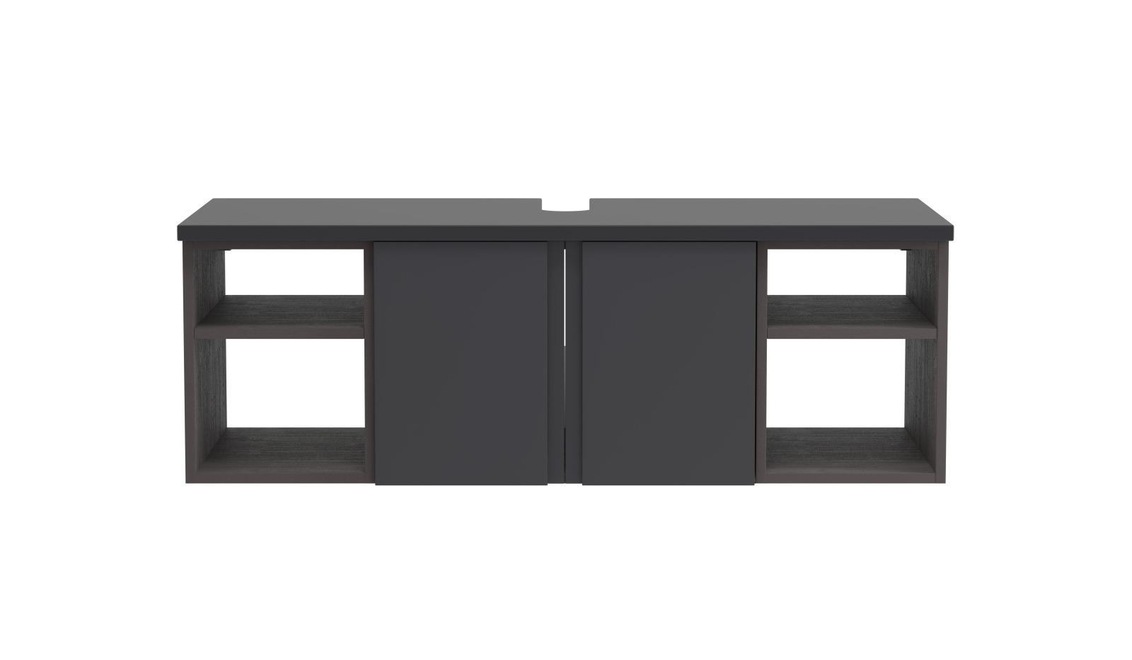 Waschbeckenunterschrank AROSA - graphit - grau matt - 120 cm