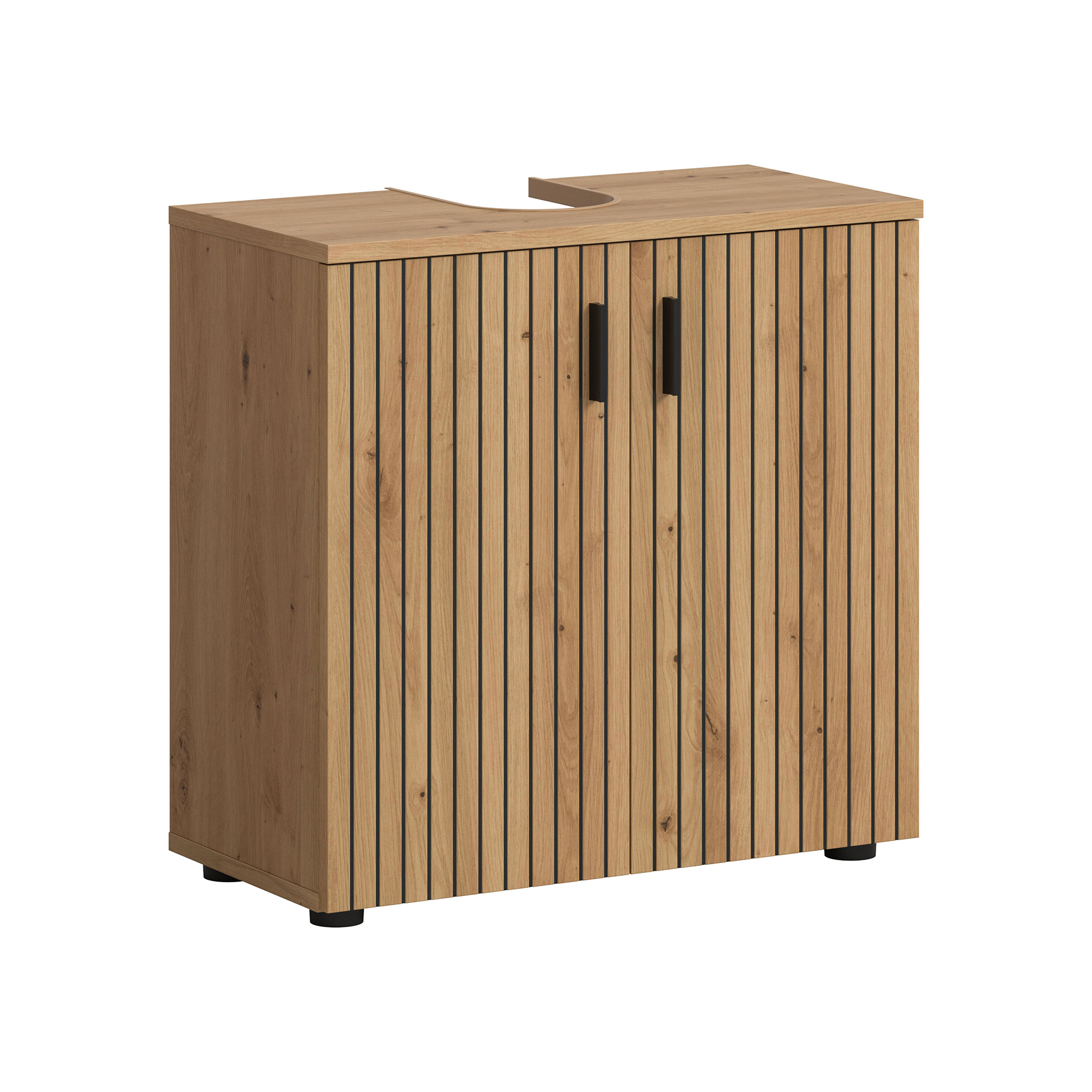 Waschbeckenunterschrank - Artisan Eiche - Paneeloptik - 60 cm