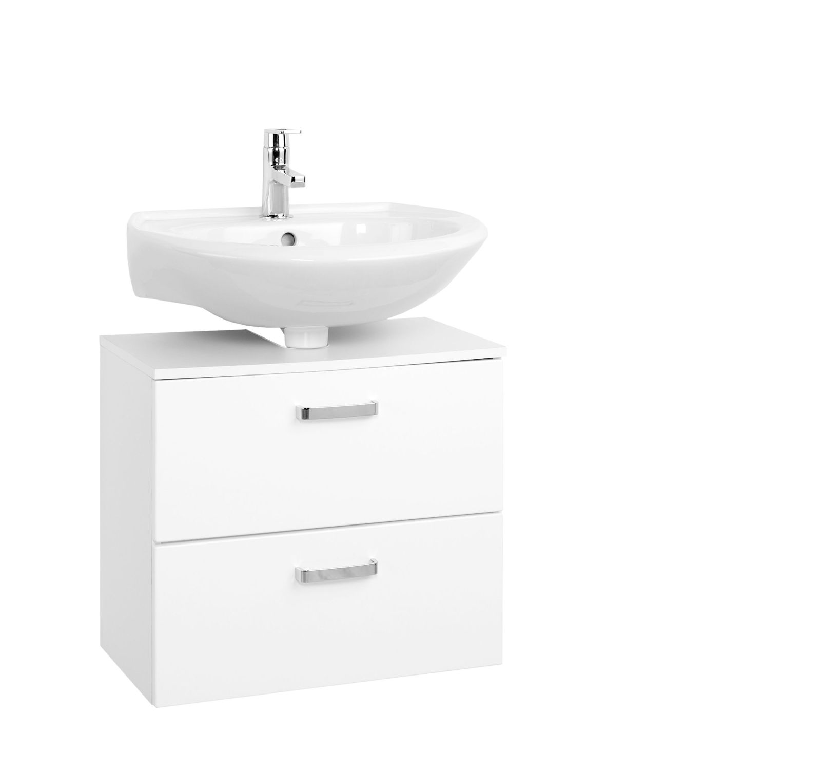 Waschbeckenunterschrank BOLOGNA - weiß Hochglanz - 60 cm