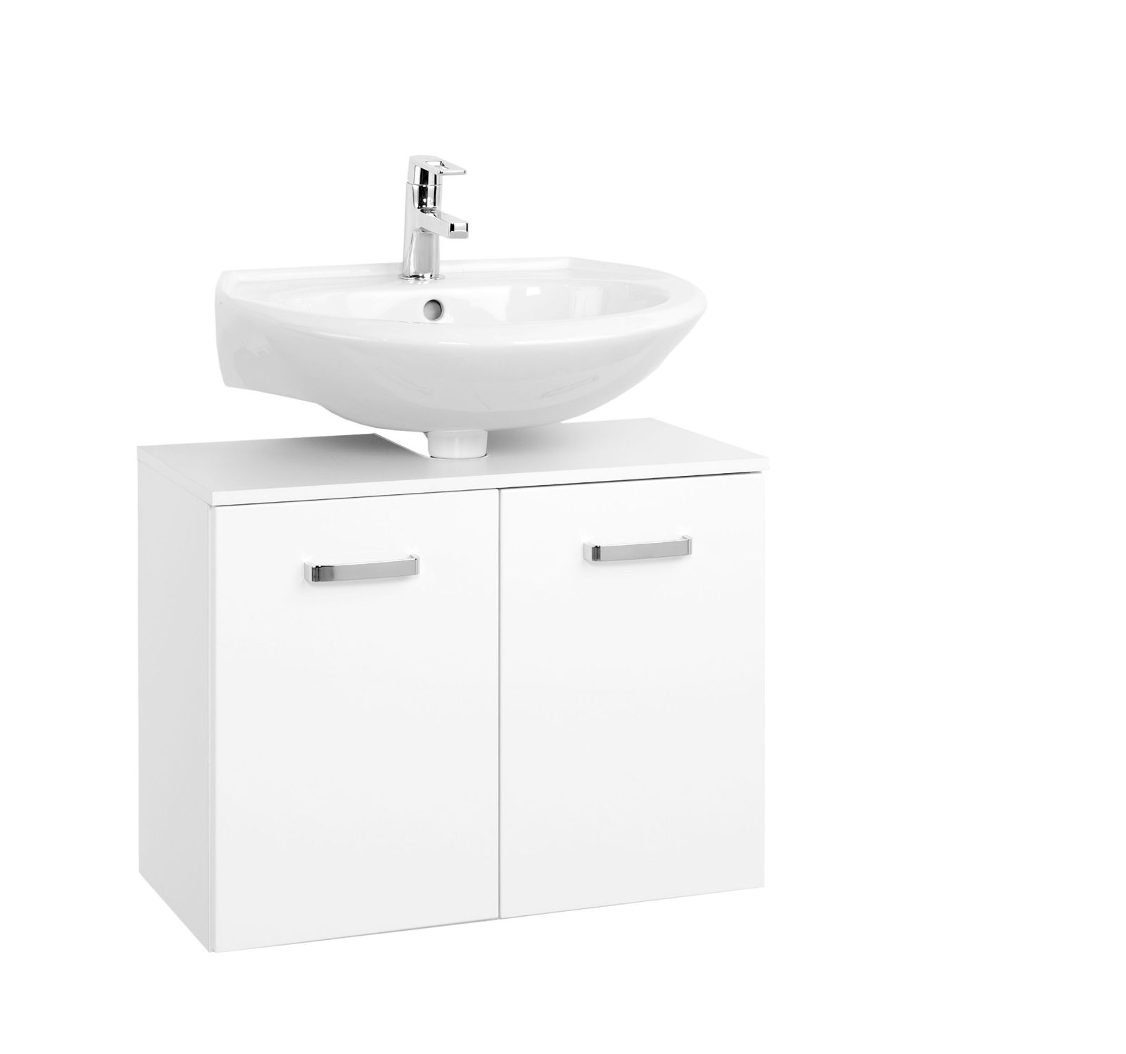 Waschbeckenunterschrank BOLOGNA - weiß Hochglanz - 70 cm